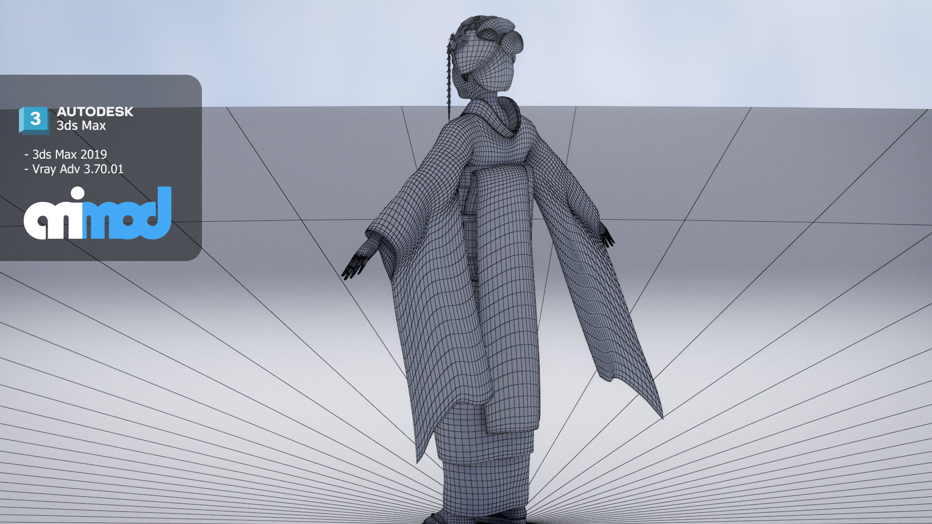 Japanese Geisha 3D model_9