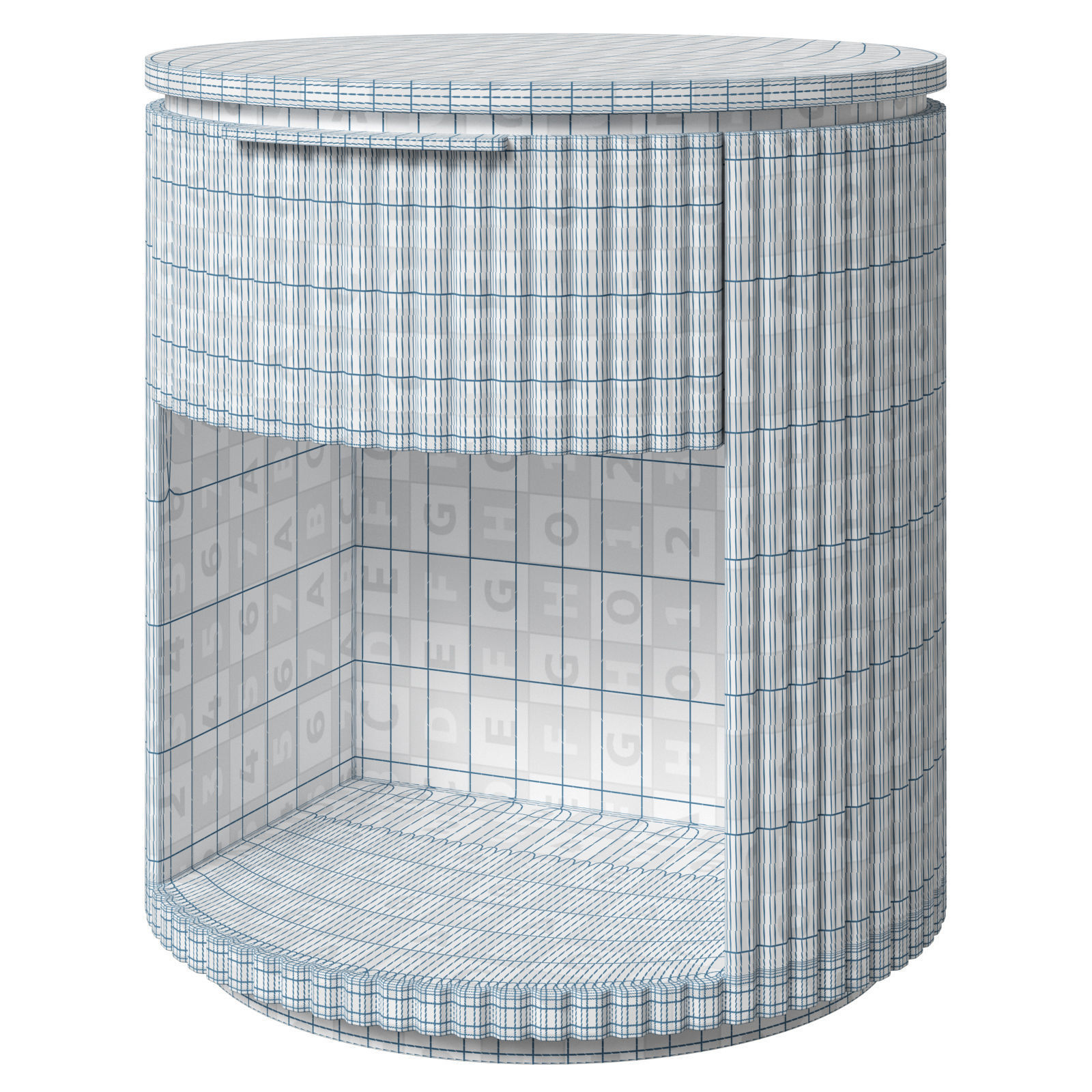 Restoration Hardware open nightstand Byron 3D model_4