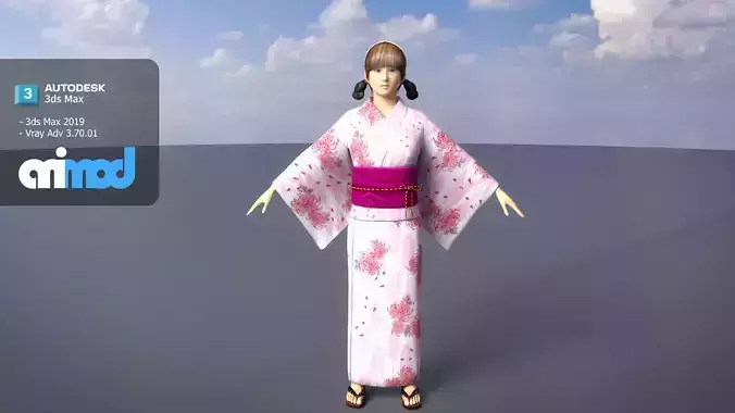 Japanese Girl wearing Yukata 003