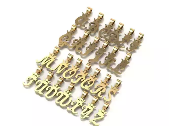 English alphabet letters for making Jewelry Pendant