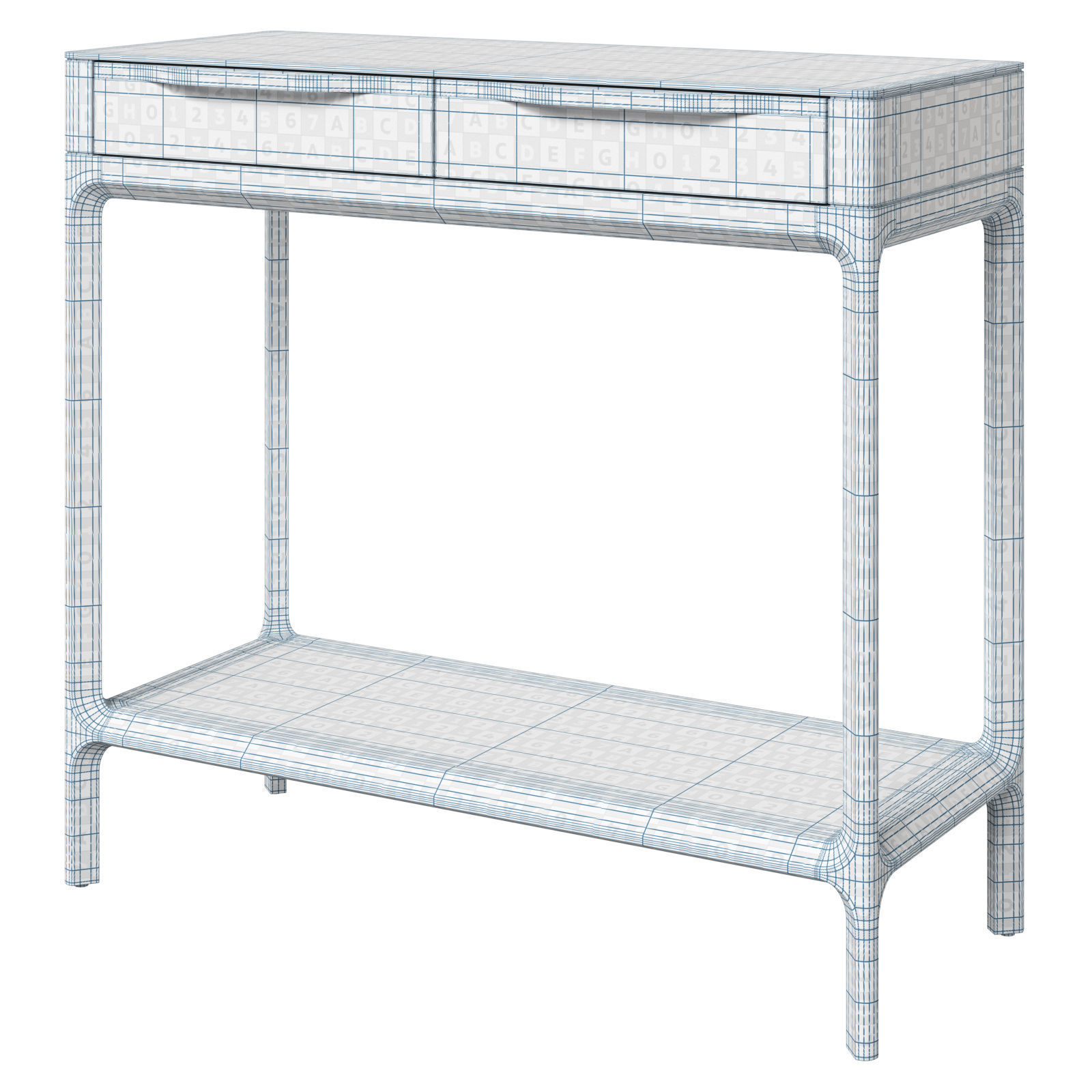 Restoration Hardware Padua console with drawers 3D model_6