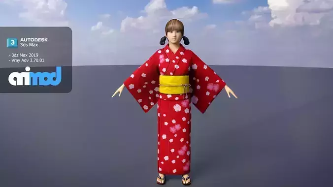 Japanese Girl wearing Yukata 001