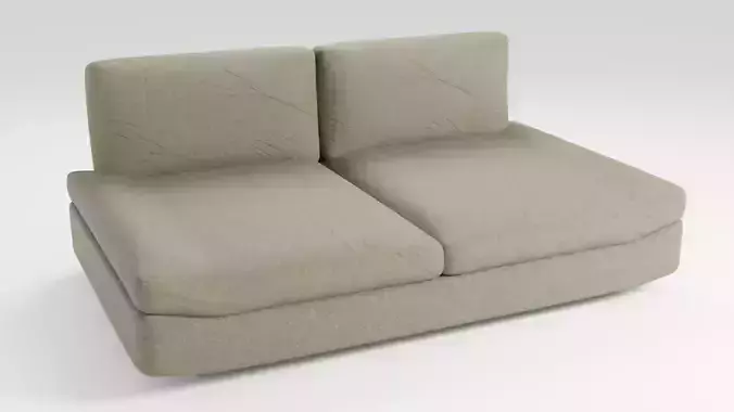 Stylish fabric sofa in green tones