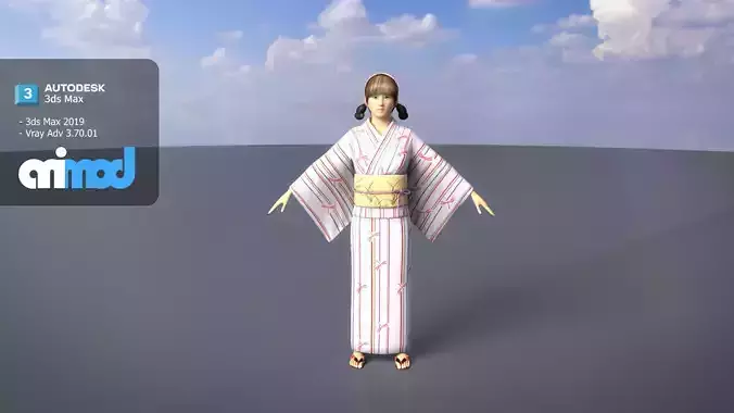 Japanese Girl wearing Yukata 004