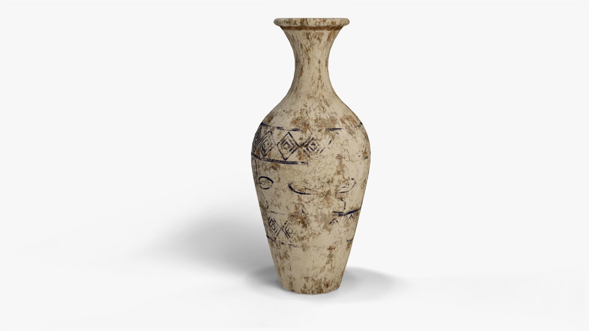 Old Clay Pots and Vases Low-poly 3D model_3