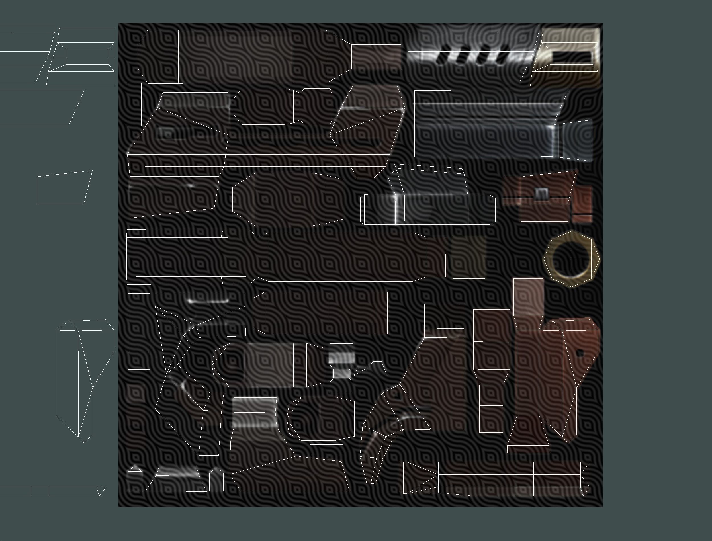 Woman Cyborg Soldier Female with Rifle and Pistol Low-poly 3D model_71