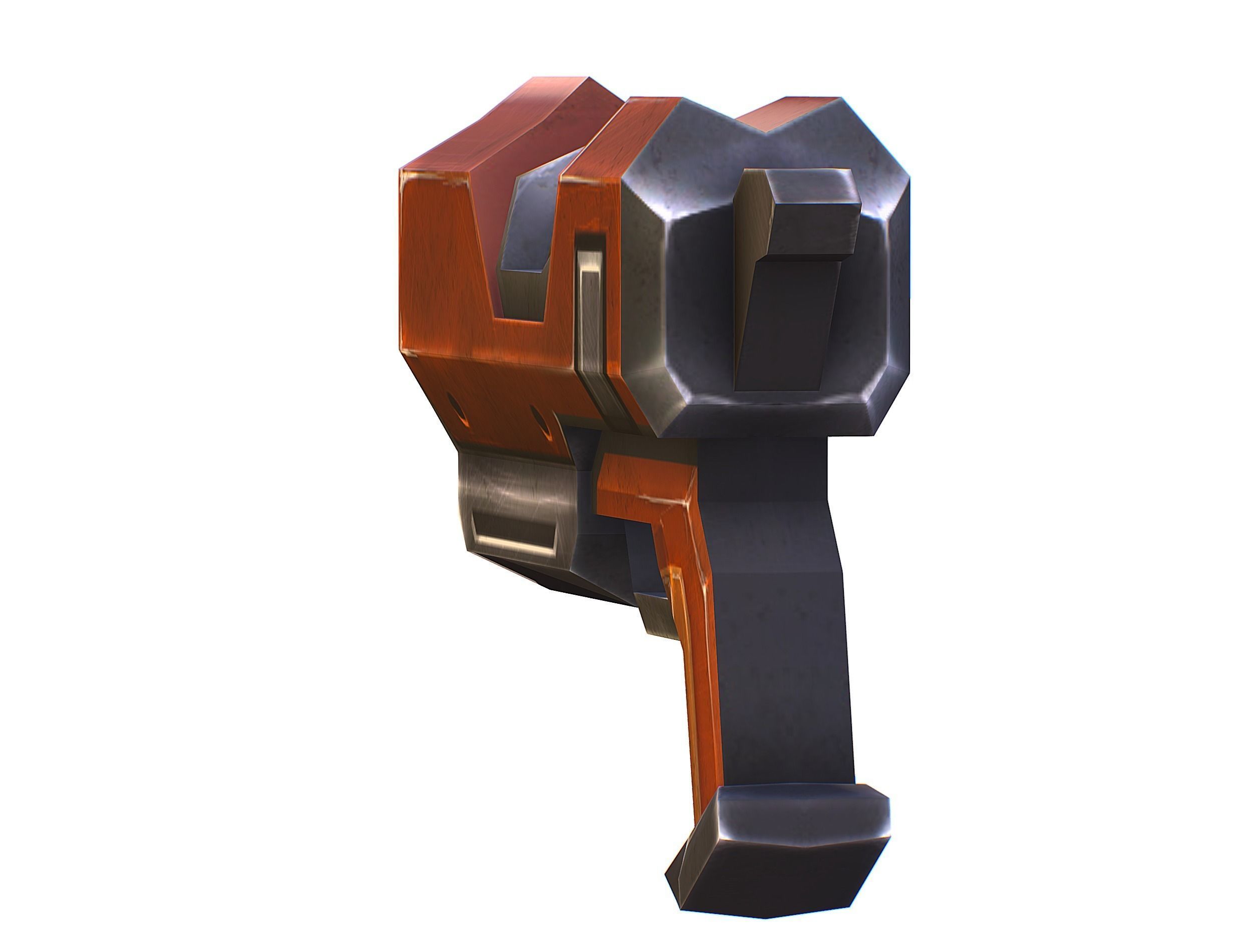 Woman Cyborg Soldier Female with Rifle and Pistol Low-poly 3D model_61