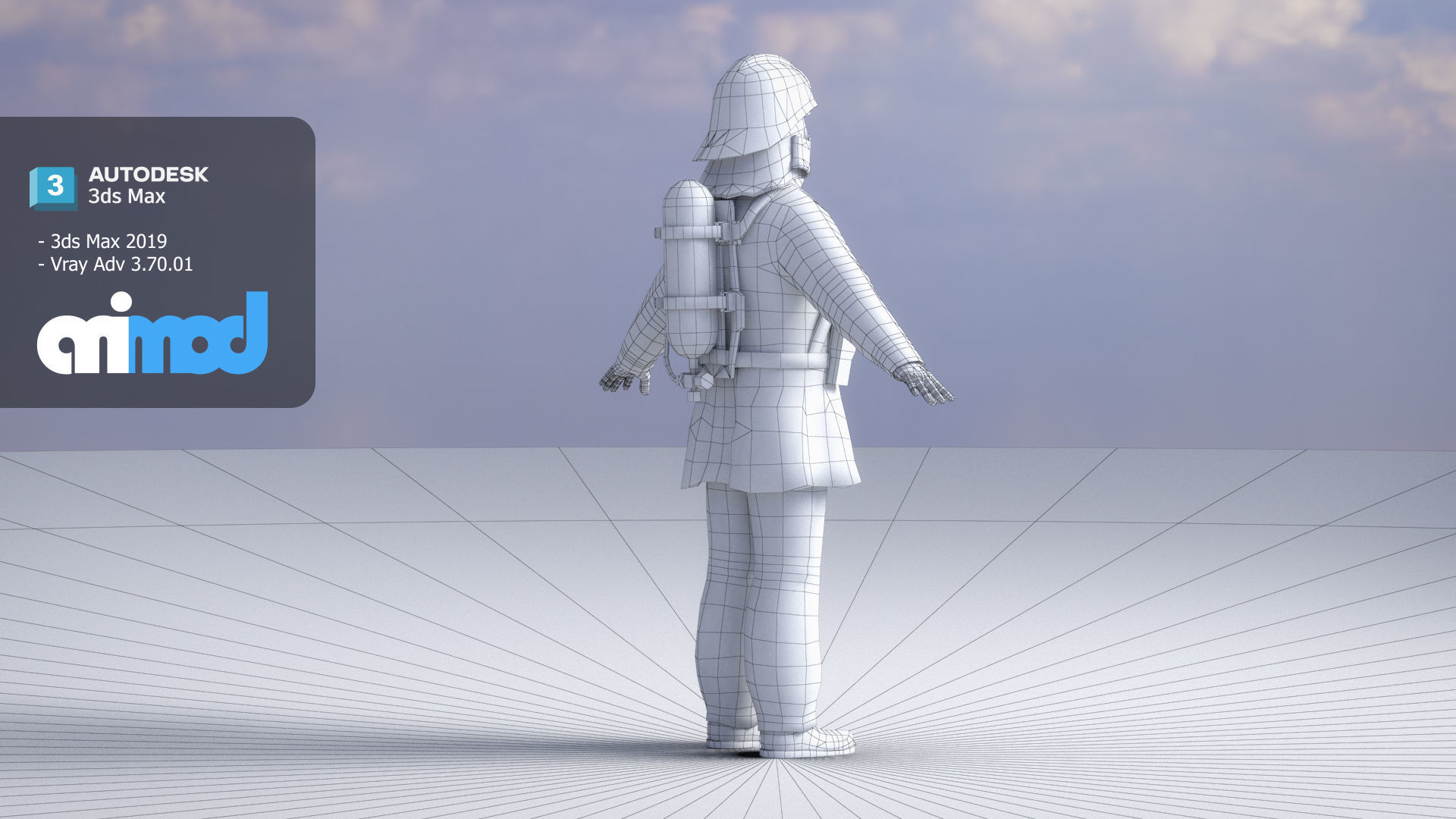 Japanese Firefighter 0001 3D model_8