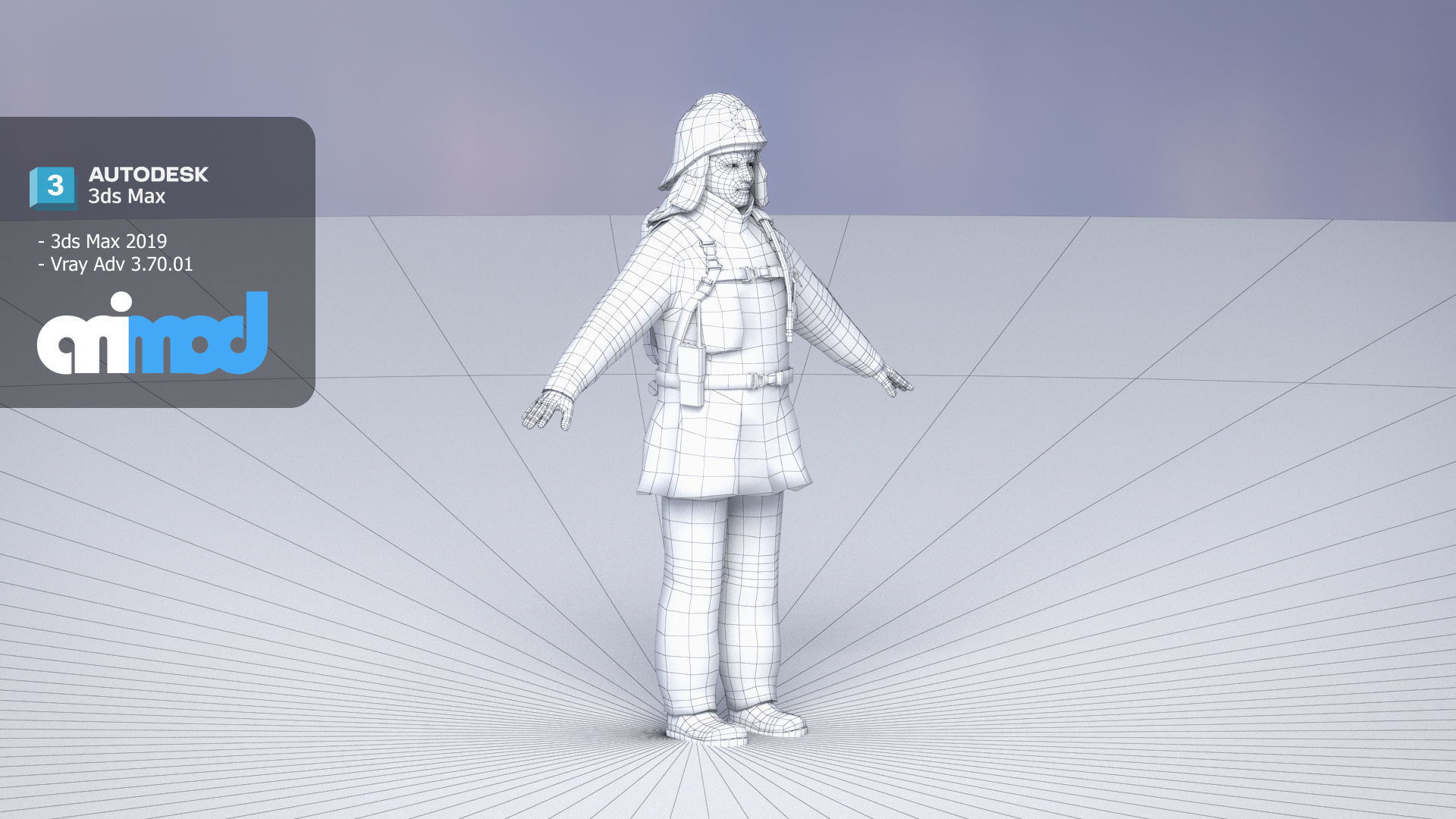 Japanese Firefighter 0001 3D model_6