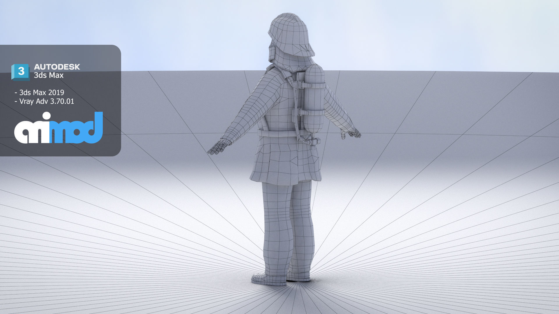 Japanese Firefighter 0001 3D model_9