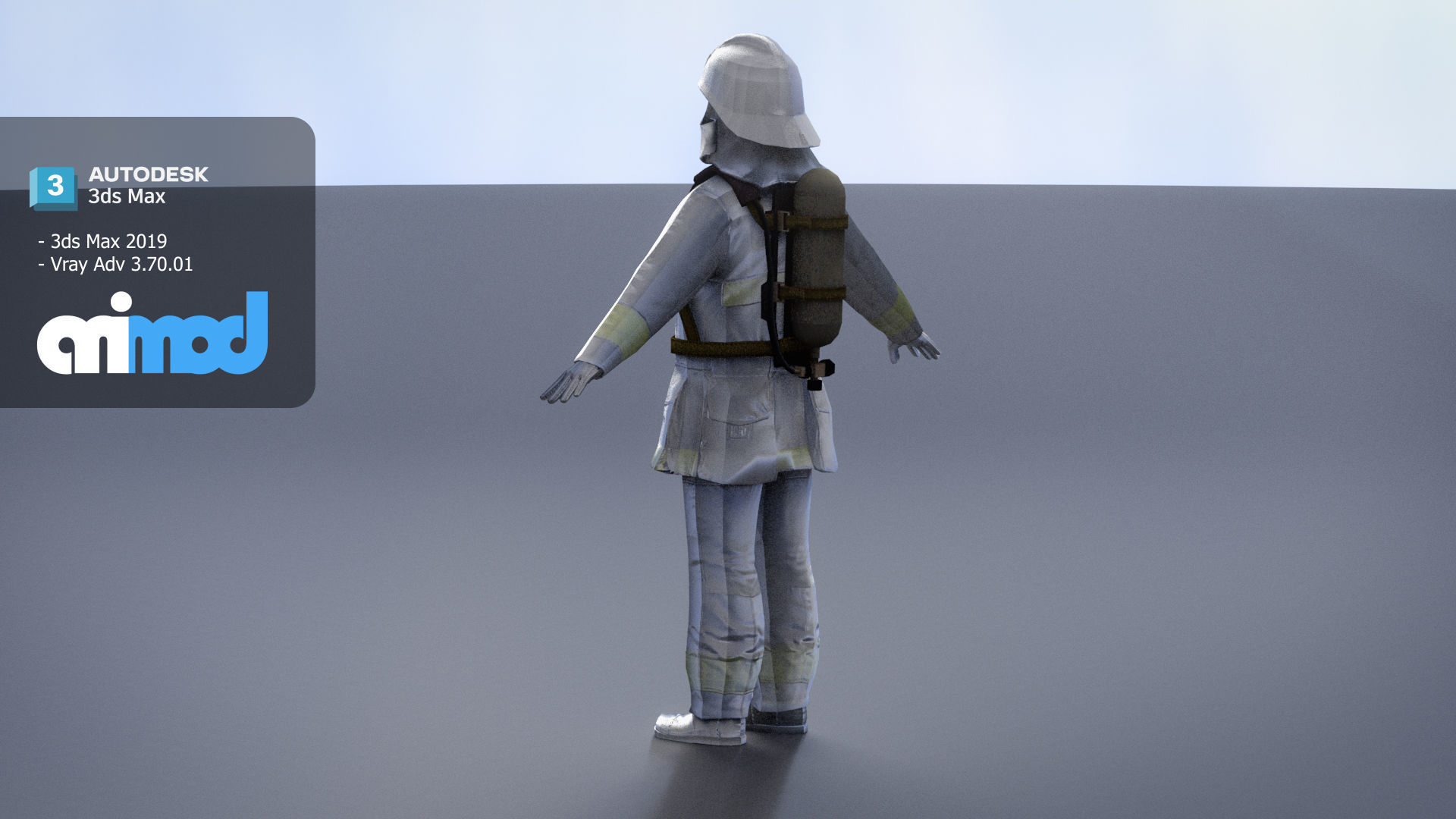 Japanese Firefighter 0001 3D model_4