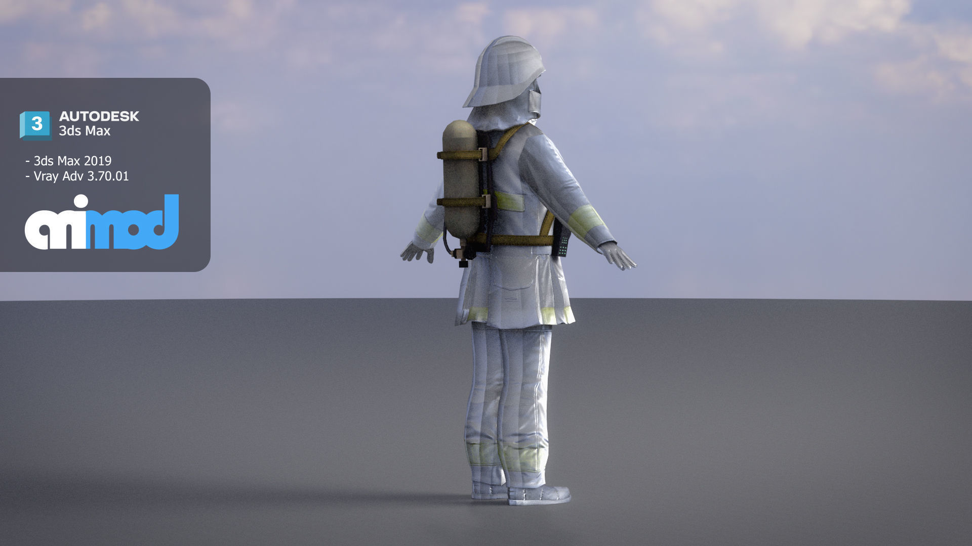 Japanese Firefighter 0001 3D model_3