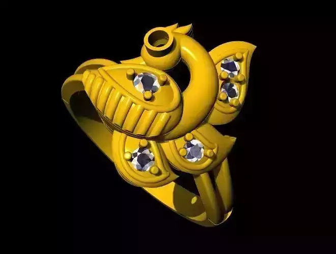 ladies stone ring 3dm file 