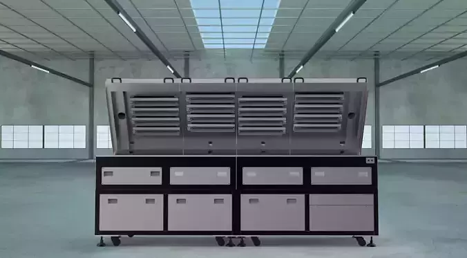 Infrared heat curing furnace 3D model
