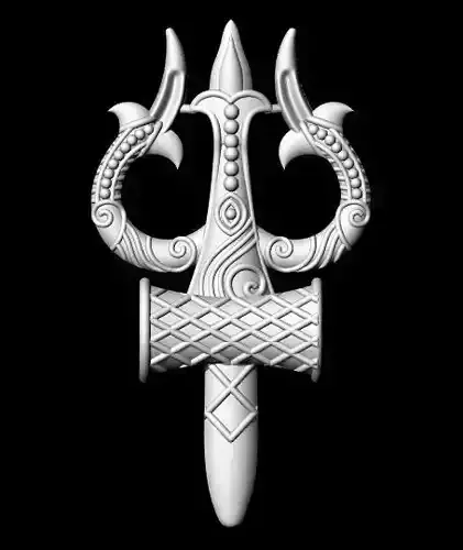 thrishul pendant 3dm file