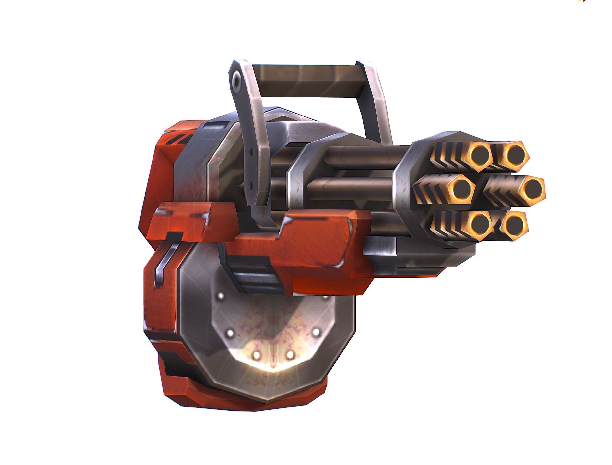 Cyborg Woman Machine Gun with Rifle and Pistol Low-poly 3D model_53