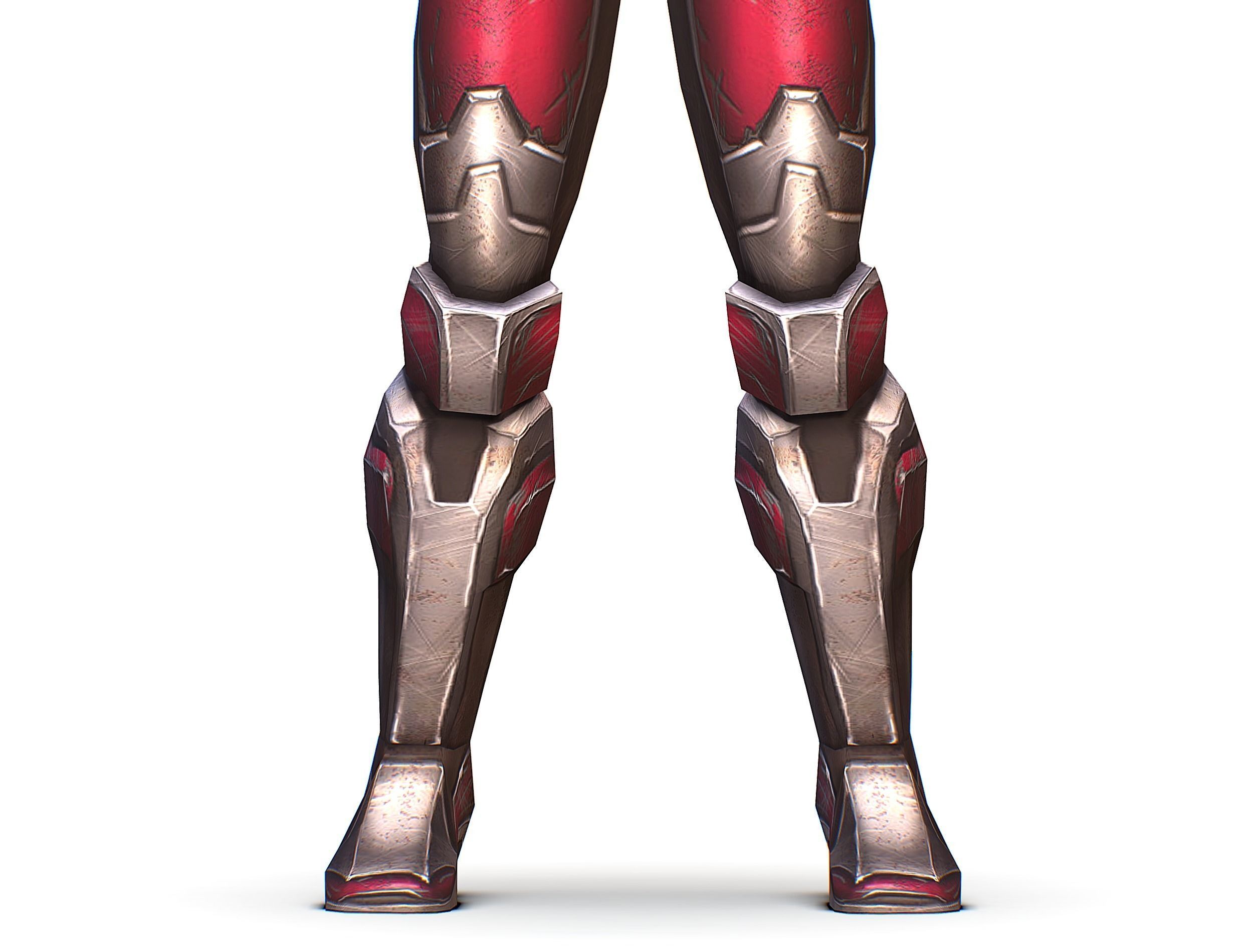 Cyborg Woman Machine Gun with Rifle and Pistol Low-poly 3D model_27