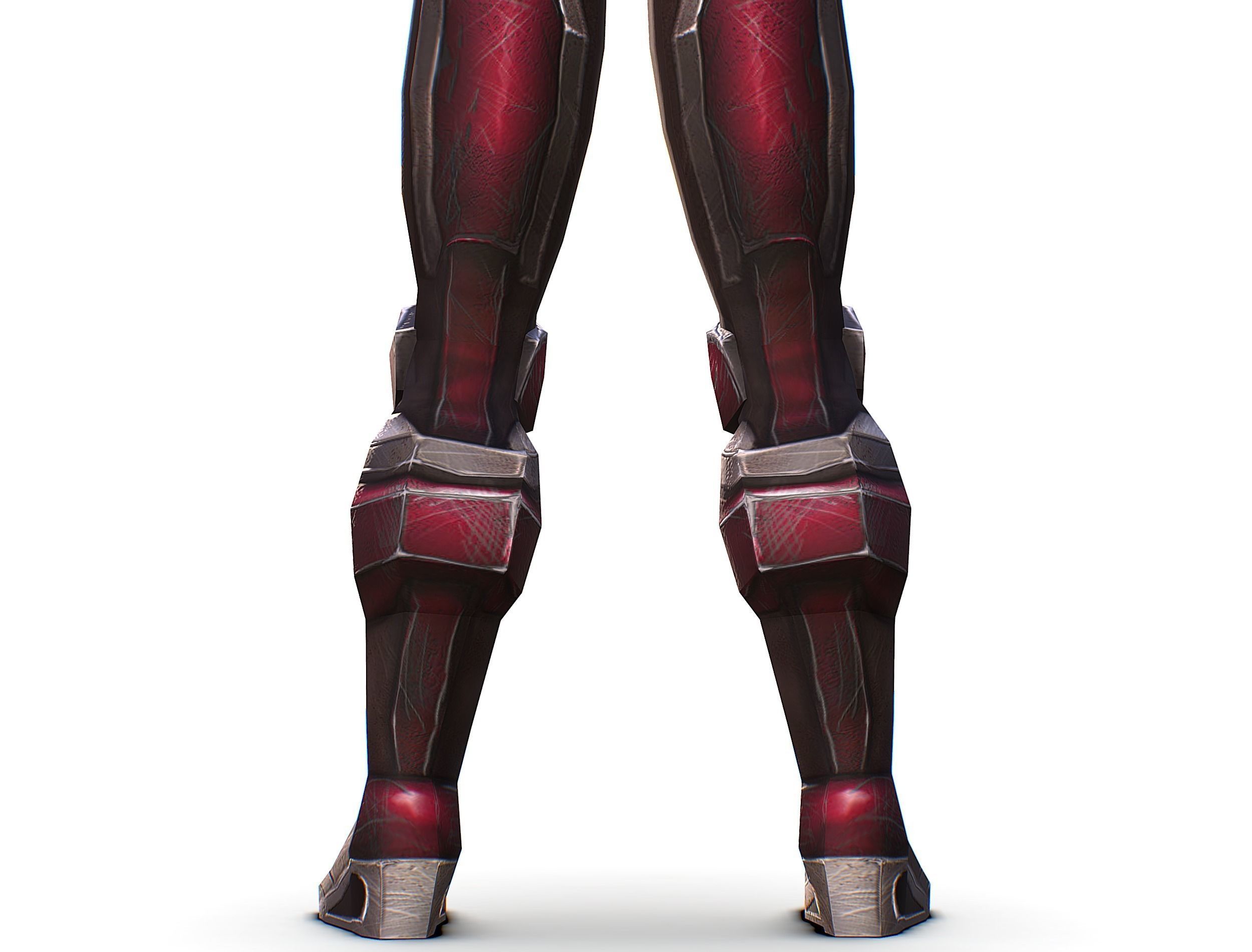 Cyborg Woman Machine Gun with Rifle and Pistol Low-poly 3D model_30