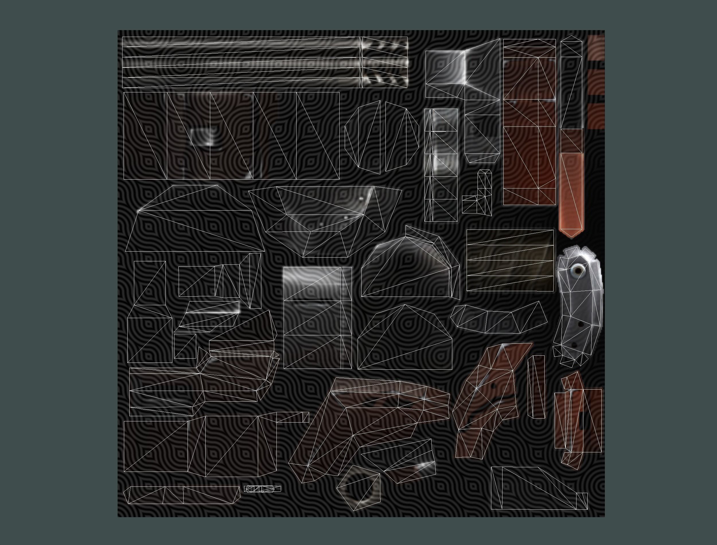 Cyborg Woman Machine Gun with Rifle and Pistol Low-poly 3D model_72