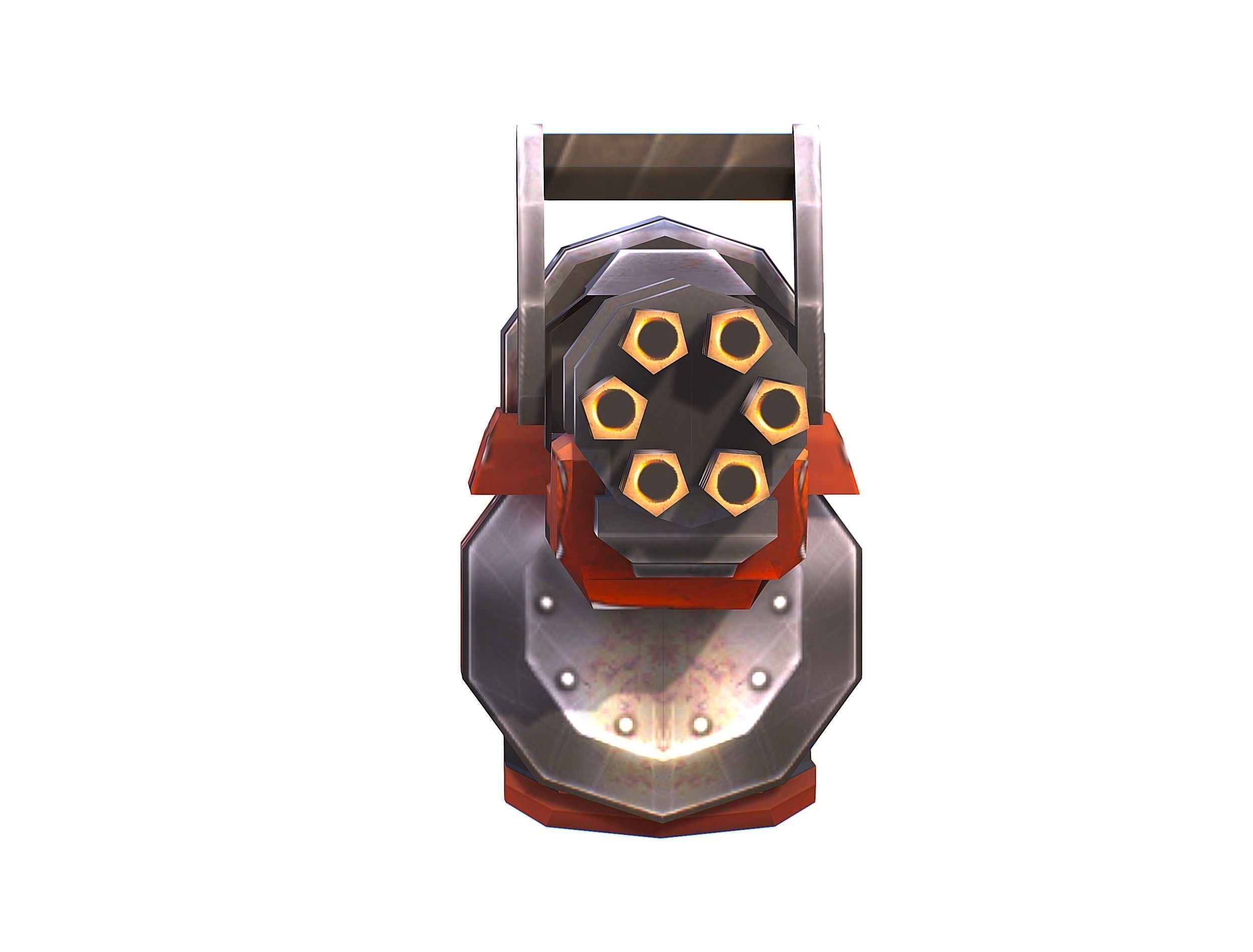 Cyborg Woman Machine Gun with Rifle and Pistol Low-poly 3D model_52