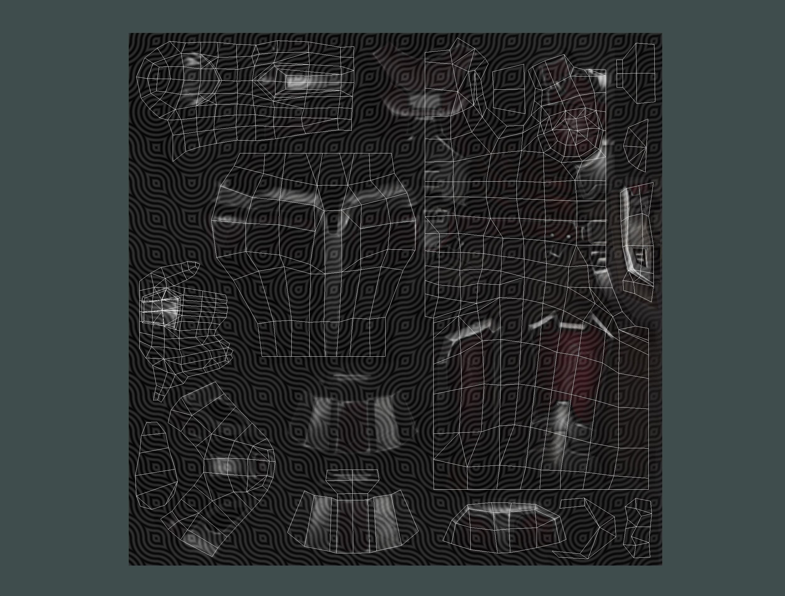 Cyborg Woman Machine Gun with Rifle and Pistol Low-poly 3D model_69