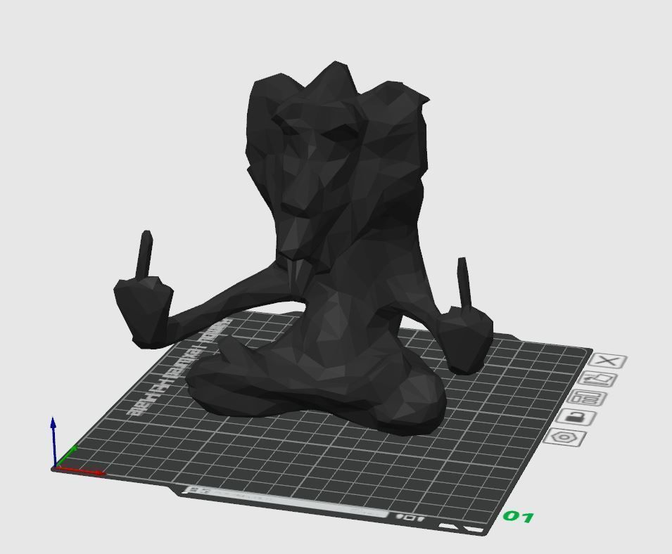 Monkey FU 3D print model_1