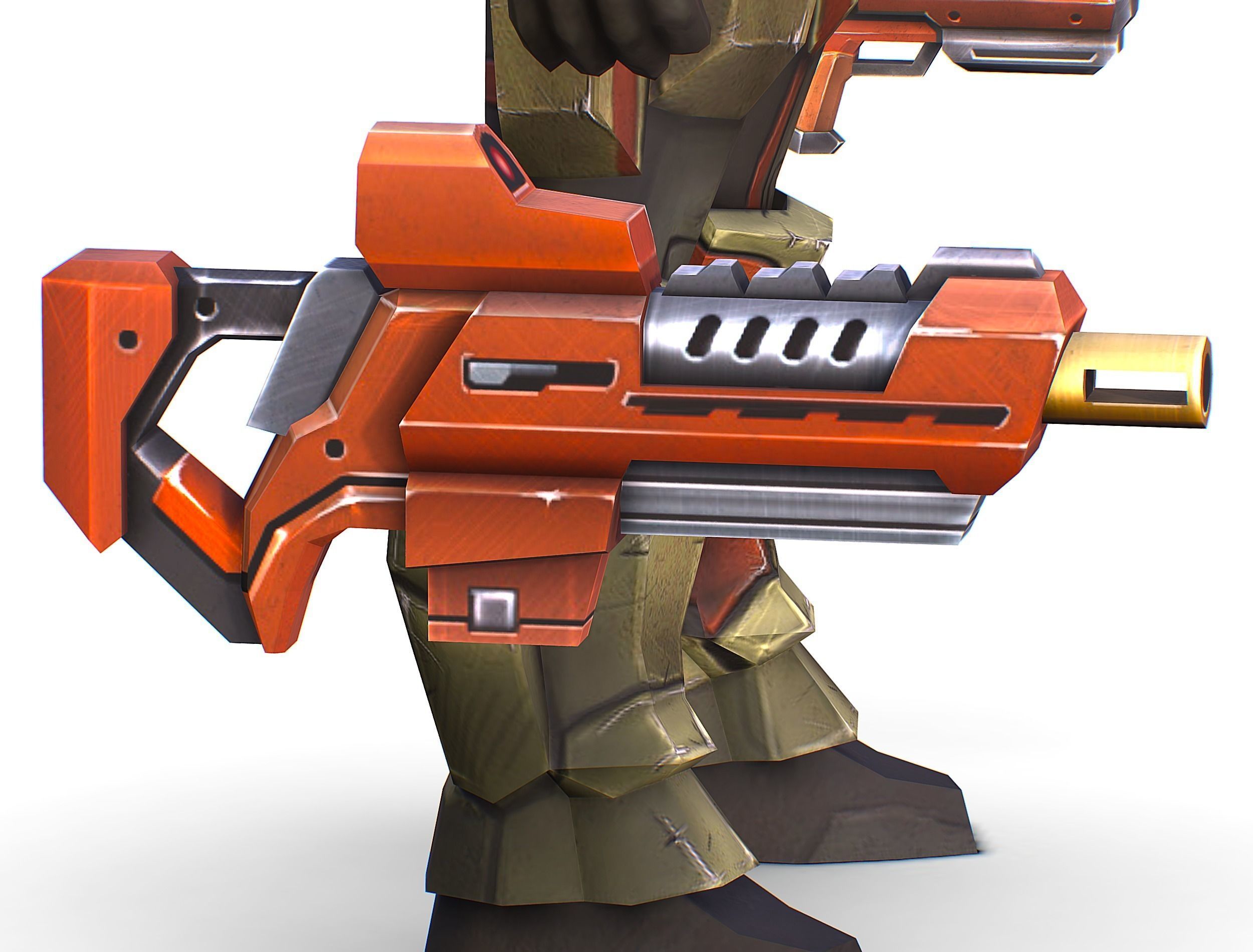 Sci-Fi Male Cyborg Man Drone Trooper Soldier Low-poly 3D model_41