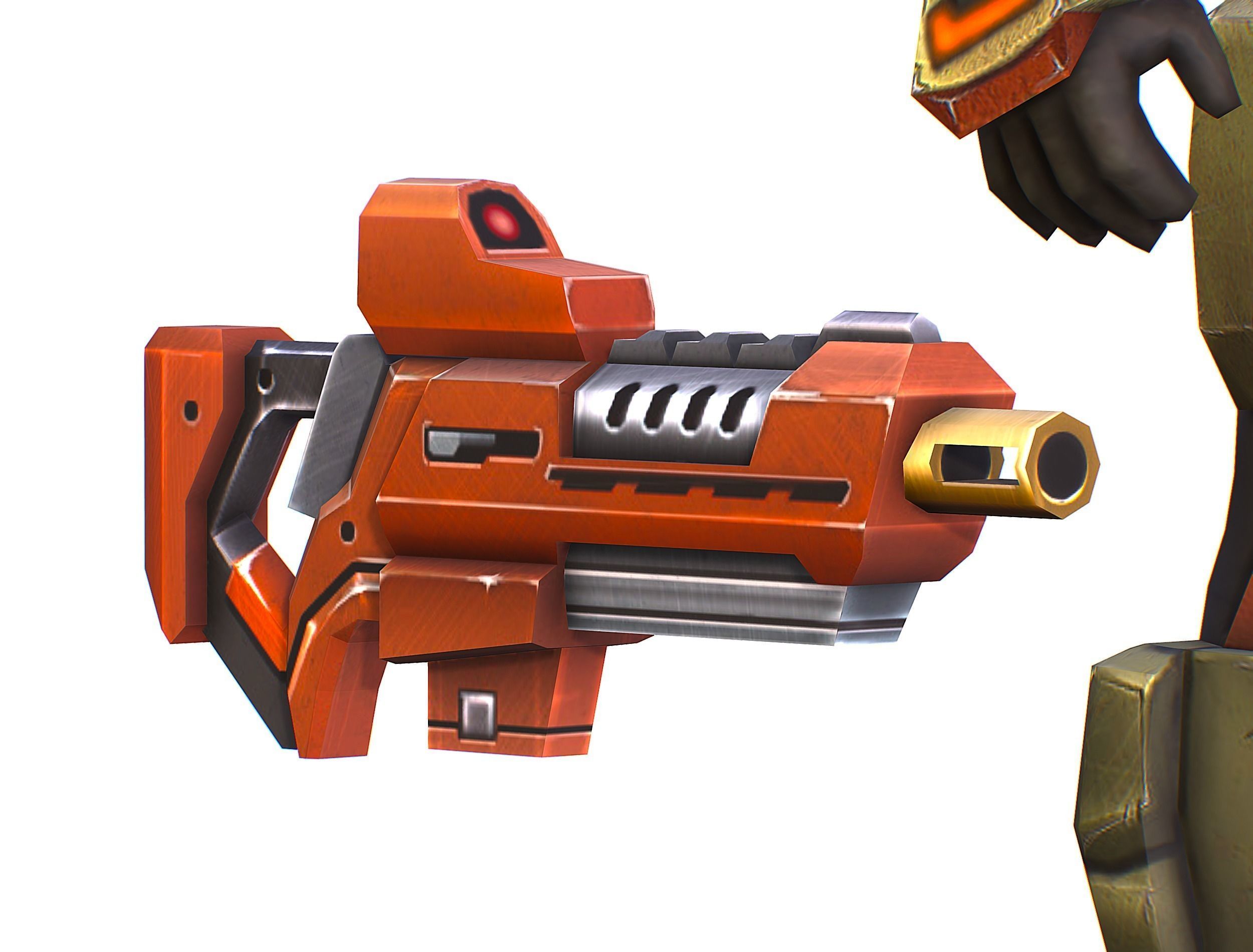 Sci-Fi Male Cyborg Man Drone Trooper Soldier Low-poly 3D model_39