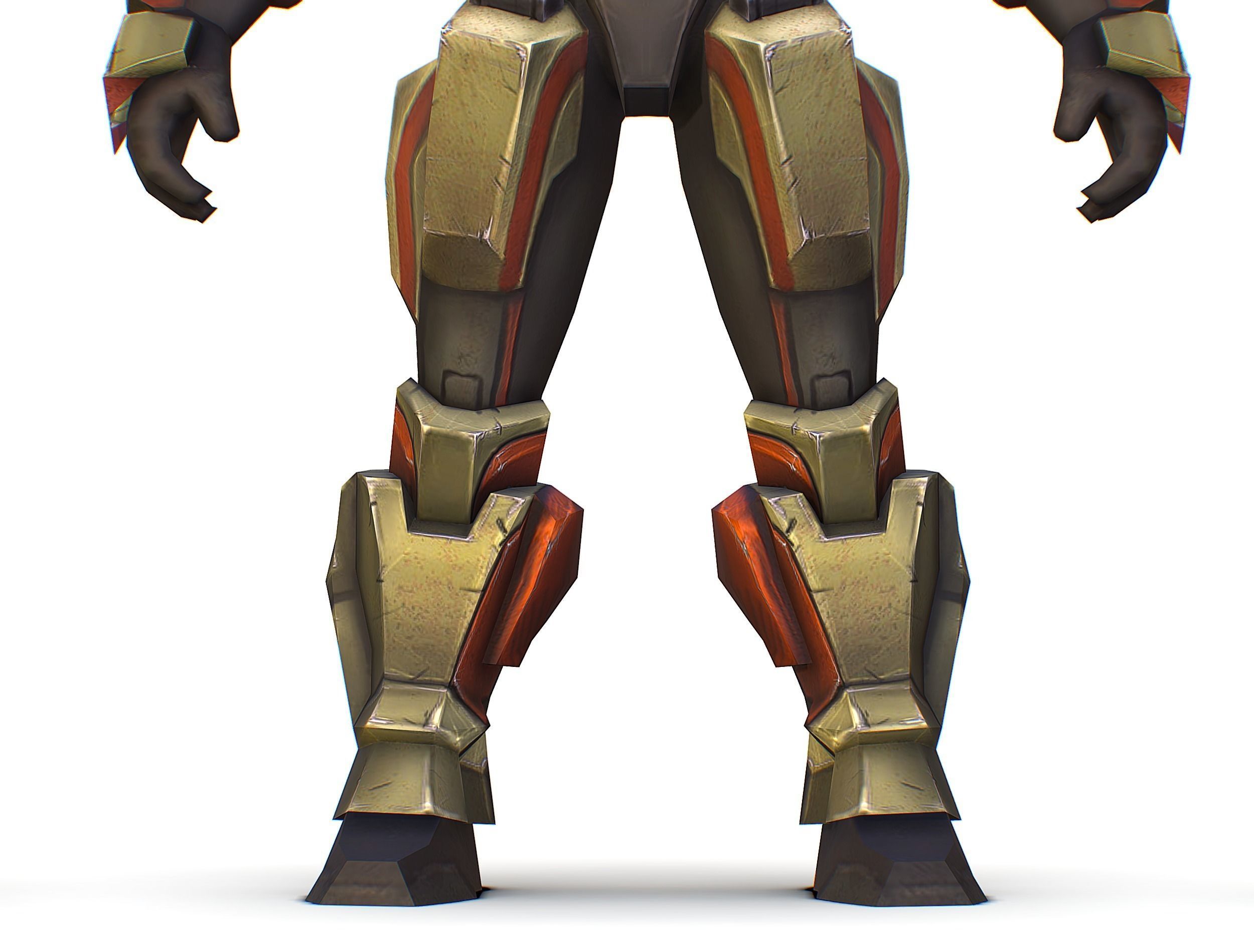 Sci-Fi Male Cyborg Man Drone Trooper Soldier Low-poly 3D model_25