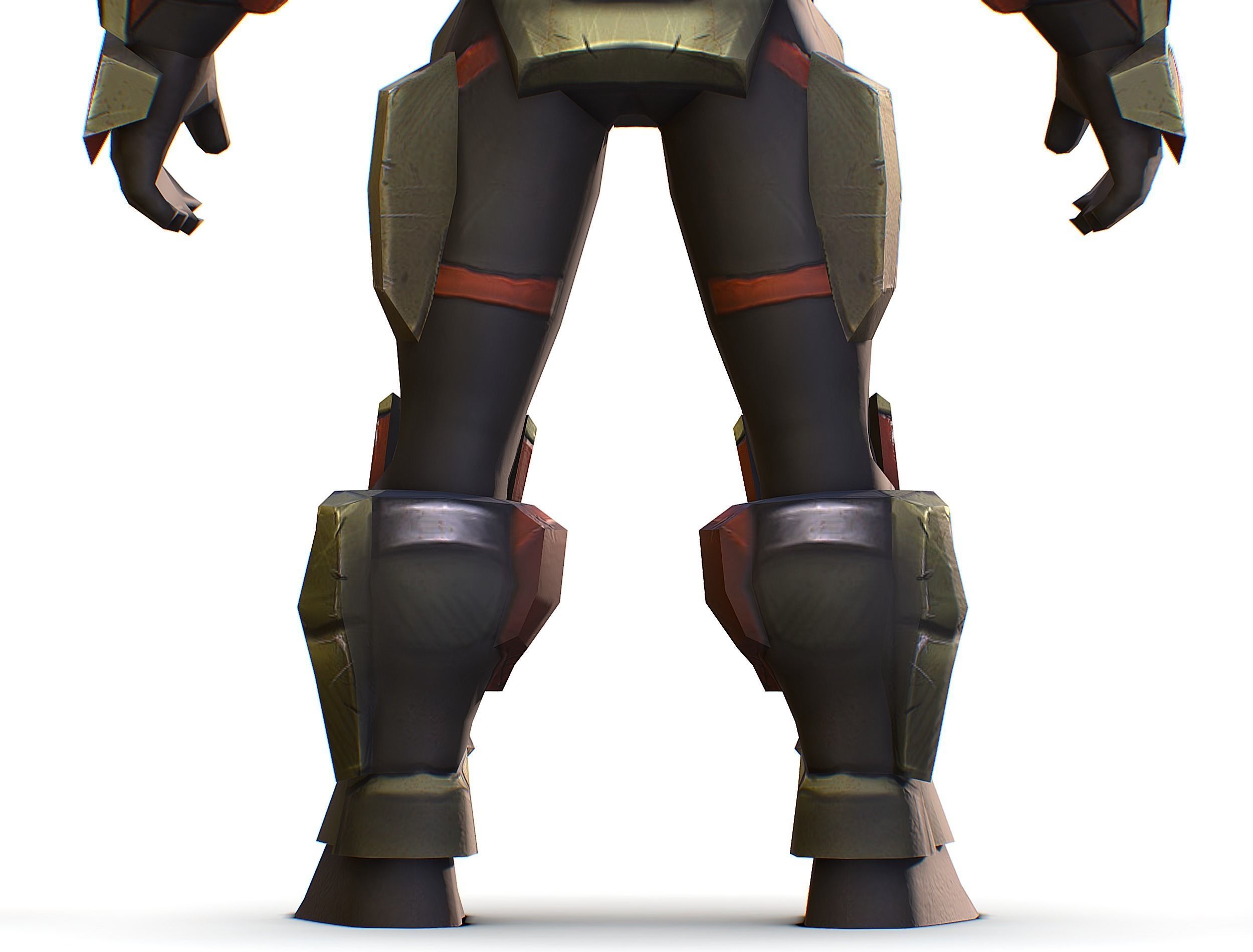 Sci-Fi Male Cyborg Man Drone Trooper Soldier Low-poly 3D model_28