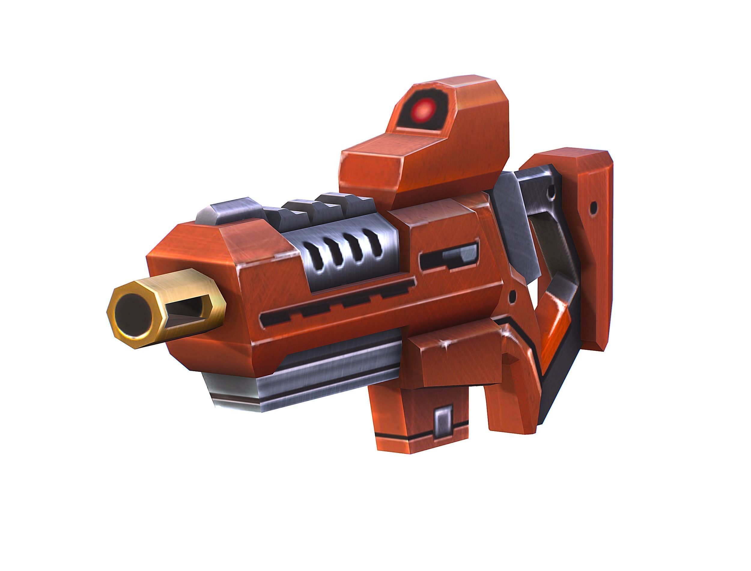 Sci-Fi Male Cyborg Man Drone Trooper Soldier Low-poly 3D model_49