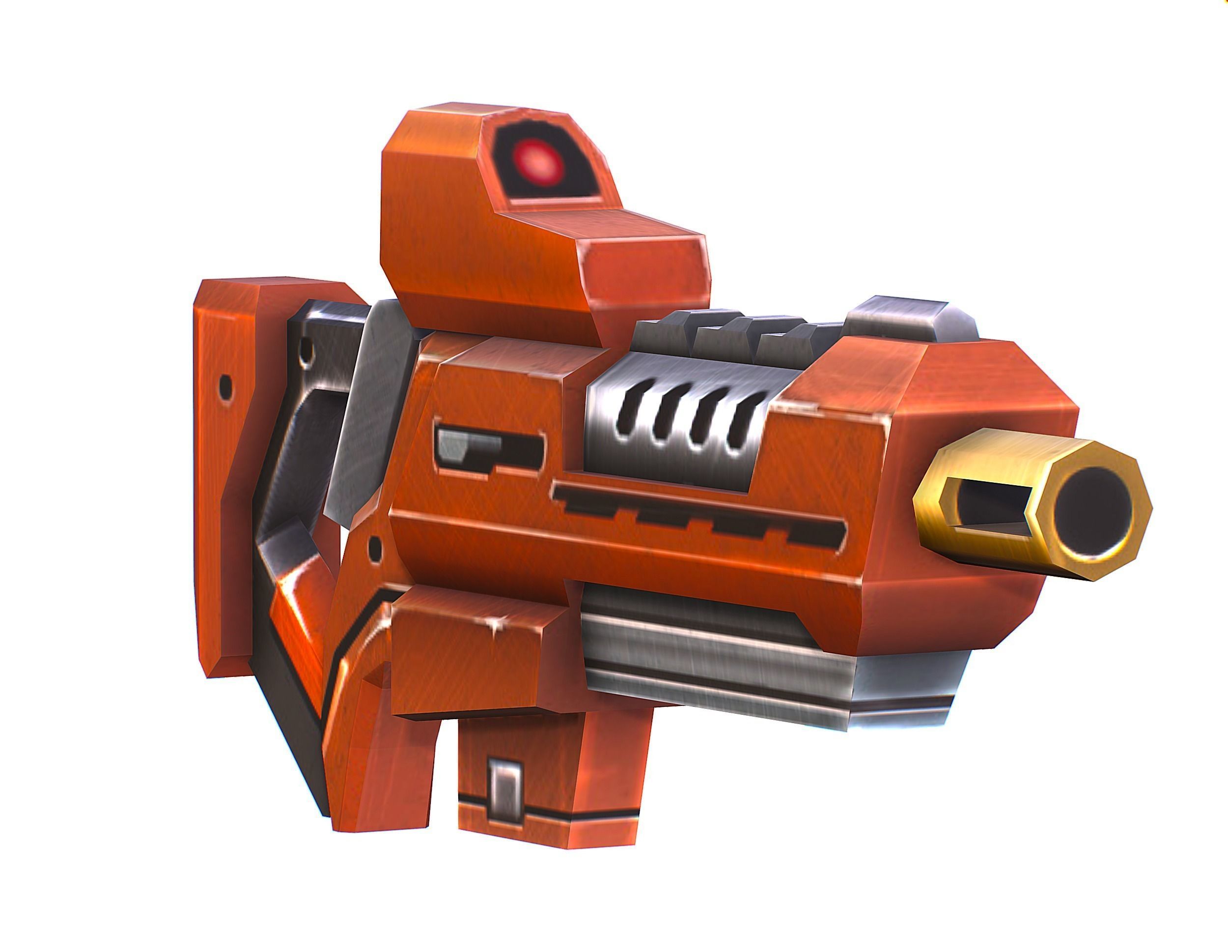 Sci-Fi Male Cyborg Man Drone Trooper Soldier Low-poly 3D model_52