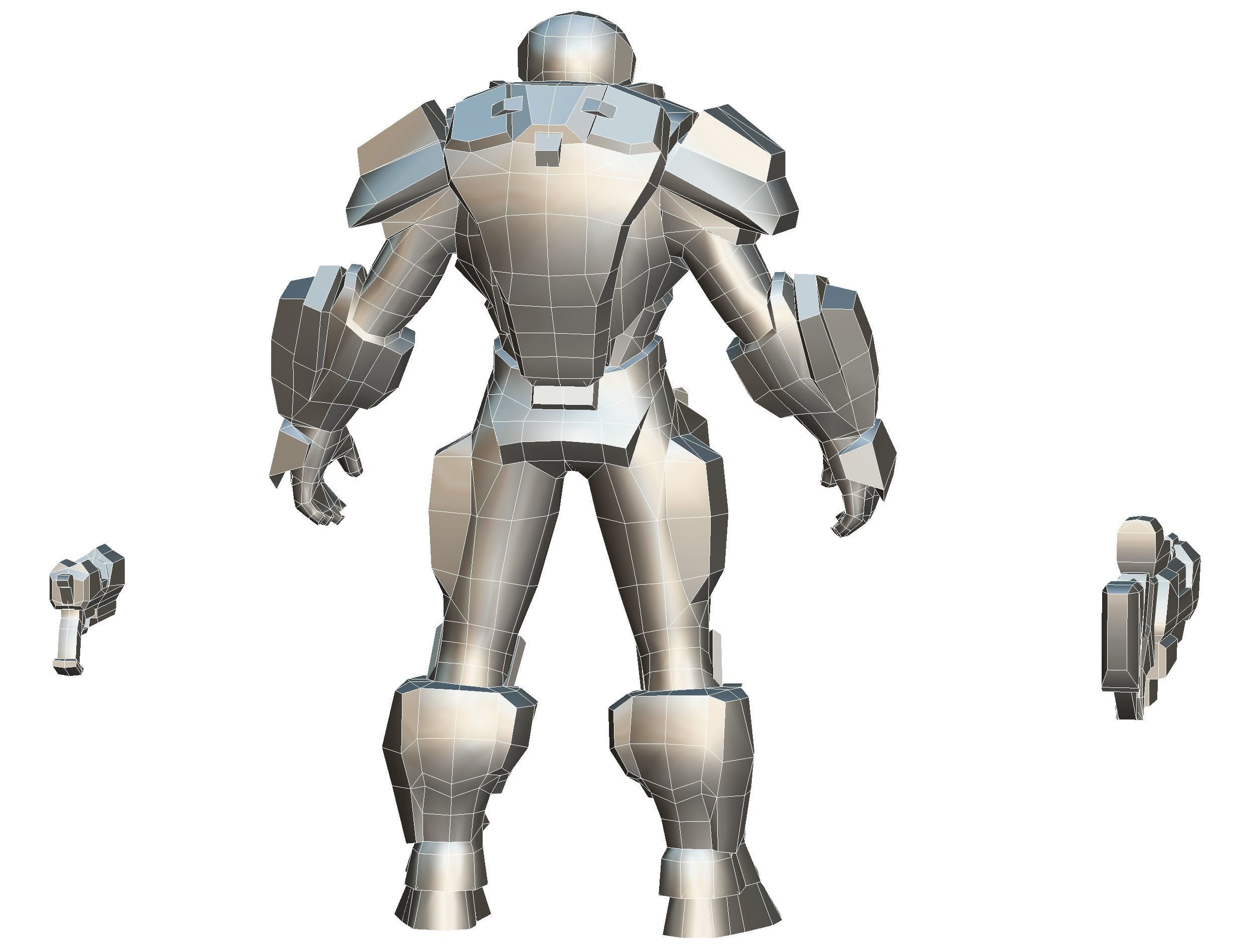 Sci-Fi Male Cyborg Man Drone Trooper Soldier Low-poly 3D model_66