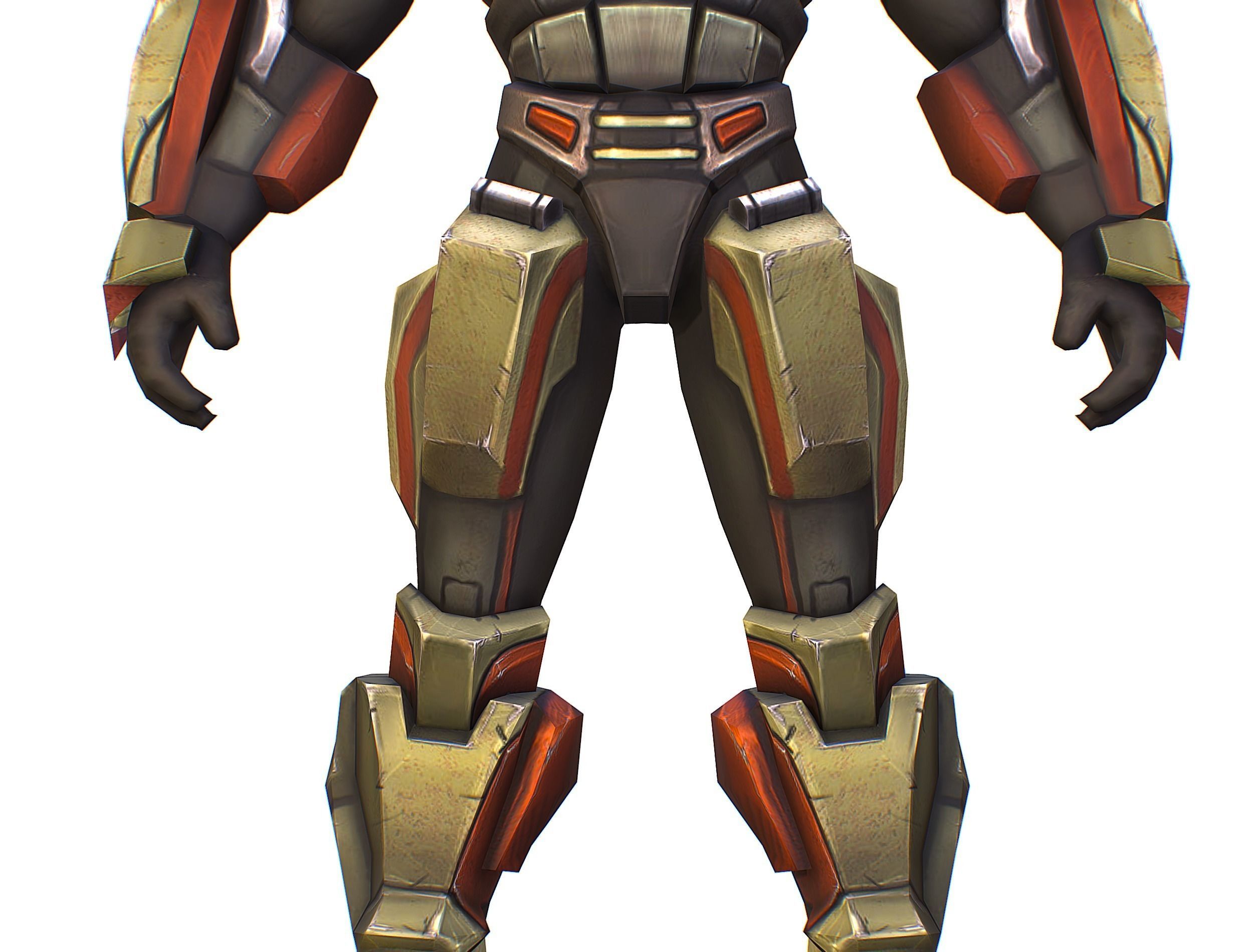 Sci-Fi Male Cyborg Man Drone Trooper Soldier Low-poly 3D model_24