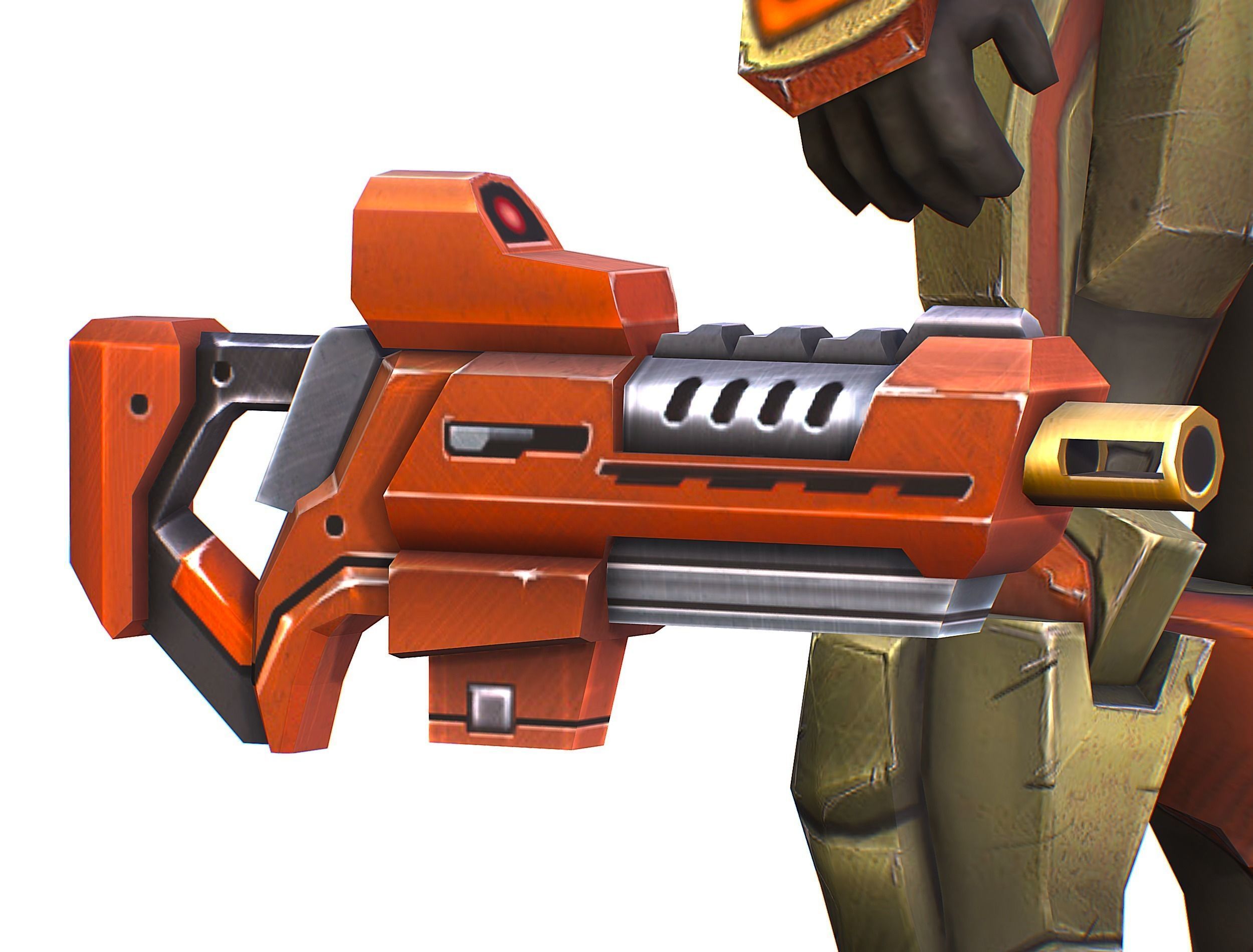 Sci-Fi Male Cyborg Man Drone Trooper Soldier Low-poly 3D model_40