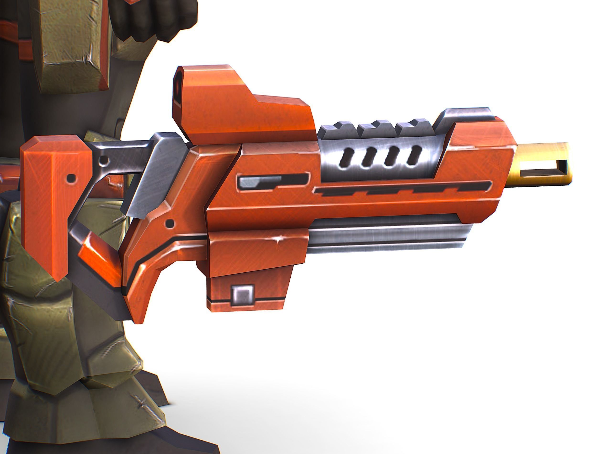 Sci-Fi Male Cyborg Man Drone Trooper Soldier Low-poly 3D model_42