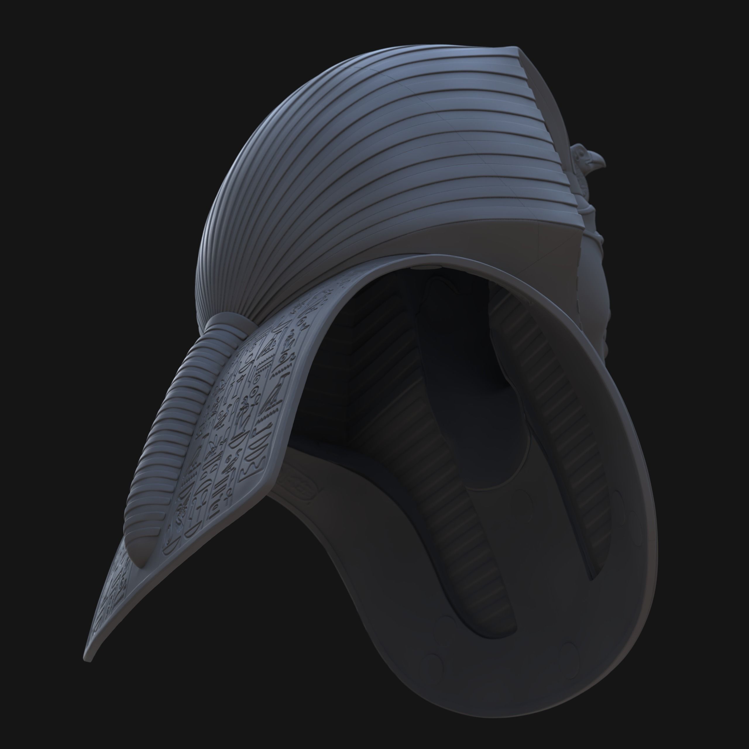 Tutankhamun Mask v4 - Merged  3D print model_8