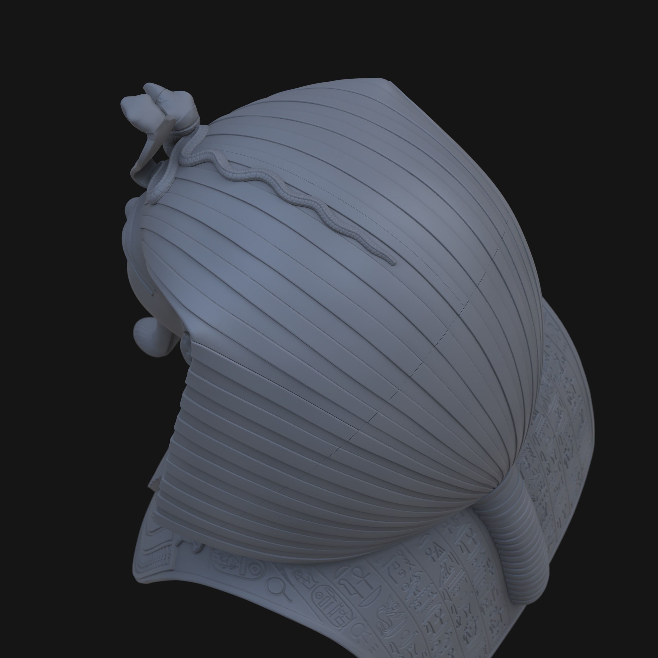 Tutankhamun Mask v4 - Merged  3D print model_3