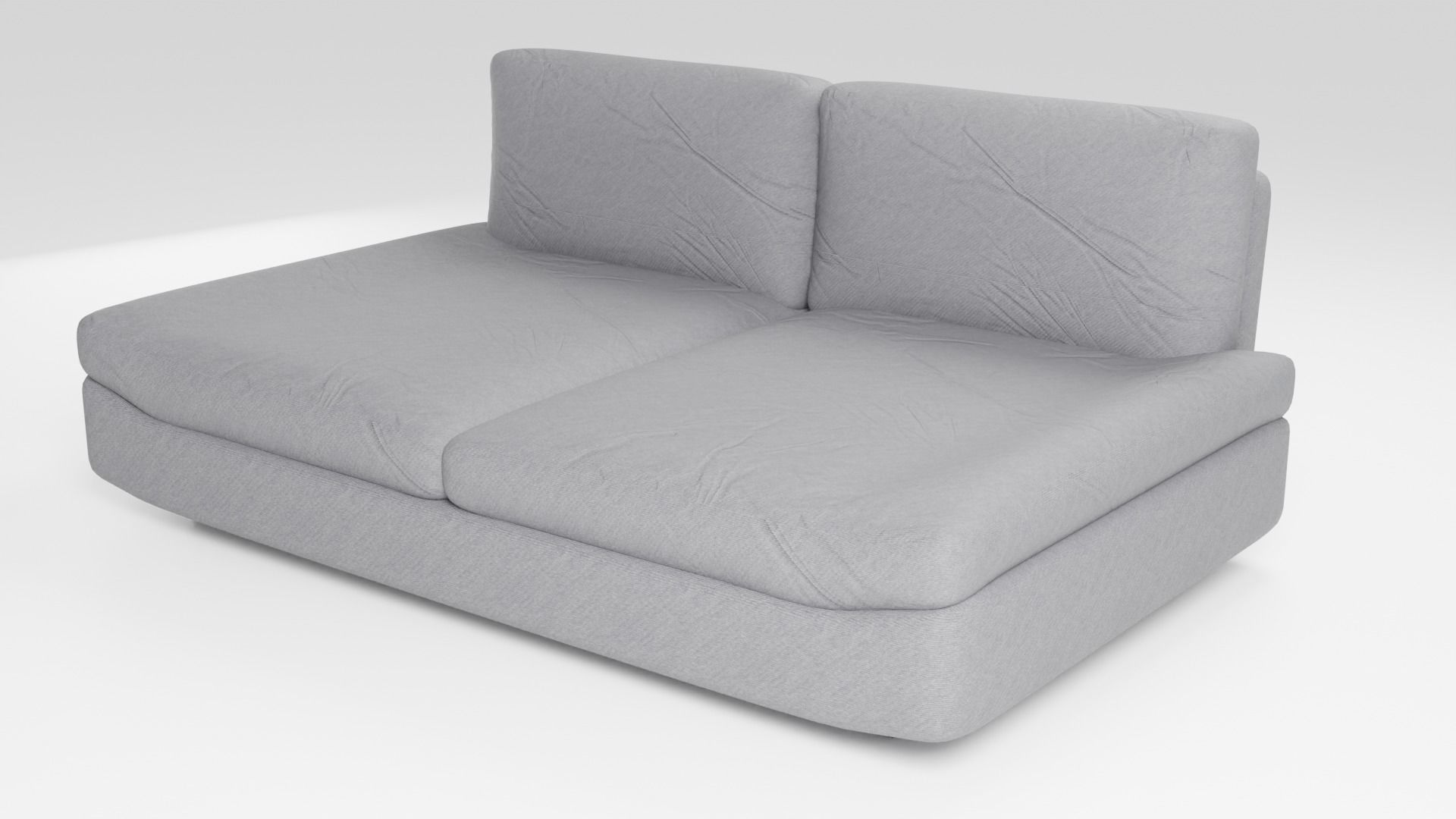 Stylish fabric sofa in dark colors 3D model_4