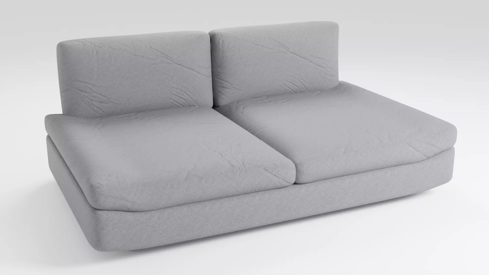 Stylish fabric sofa in dark colors 3D model_0