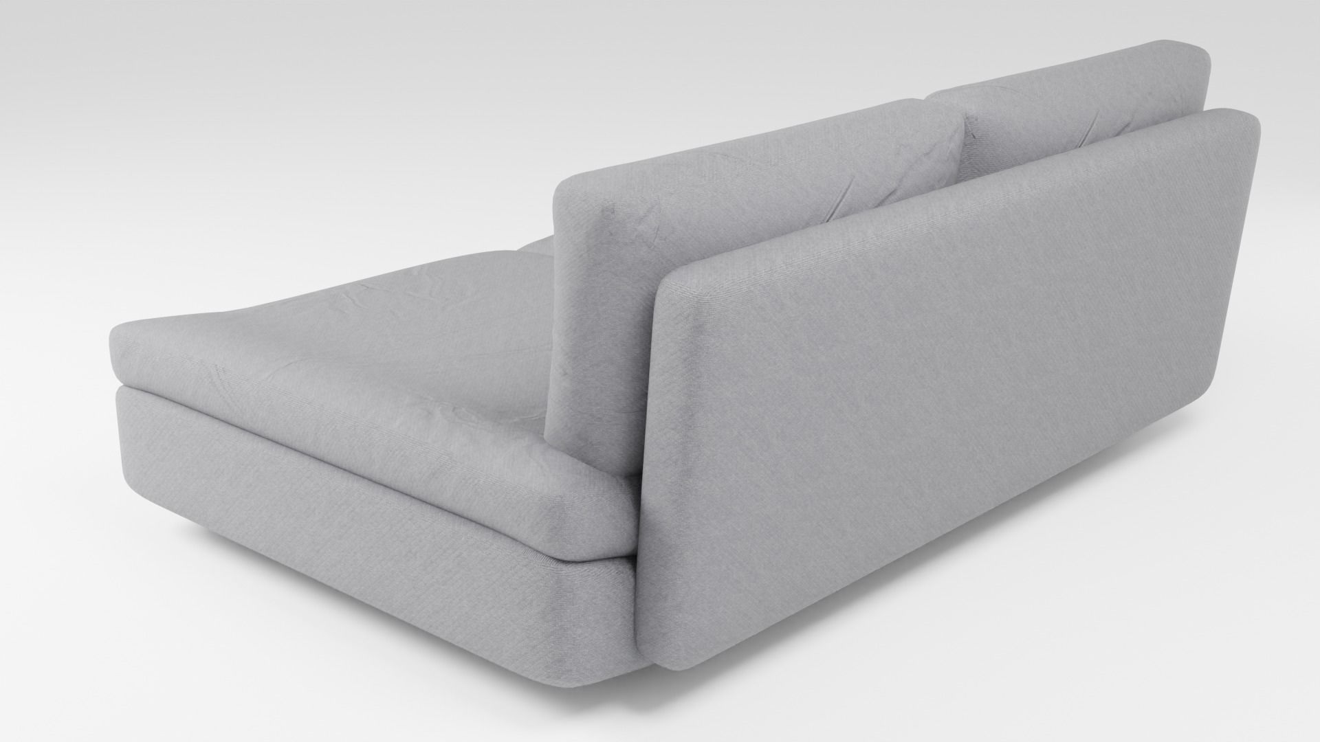 Stylish fabric sofa in dark colors 3D model_3