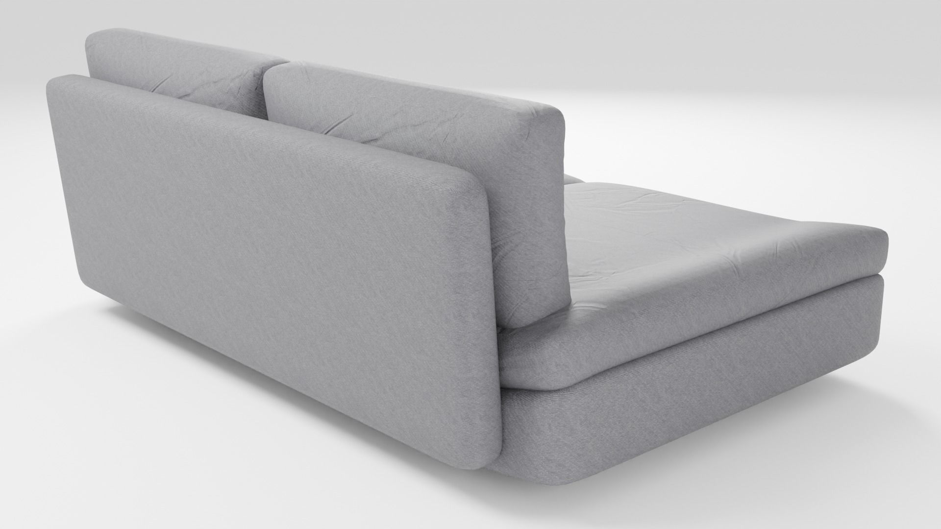Stylish fabric sofa in dark colors 3D model_2
