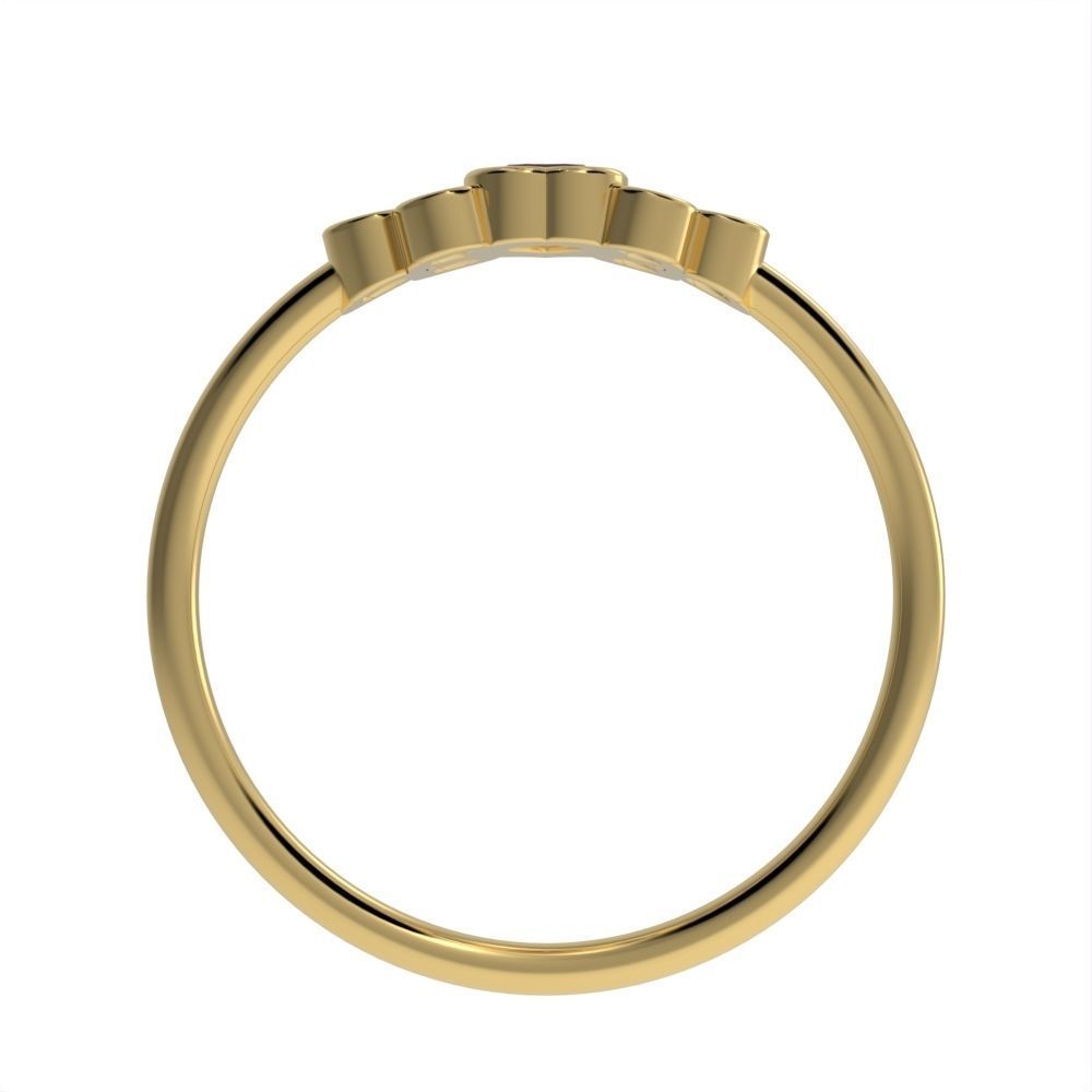 Basel ring with Heart diamond 3D print model_19