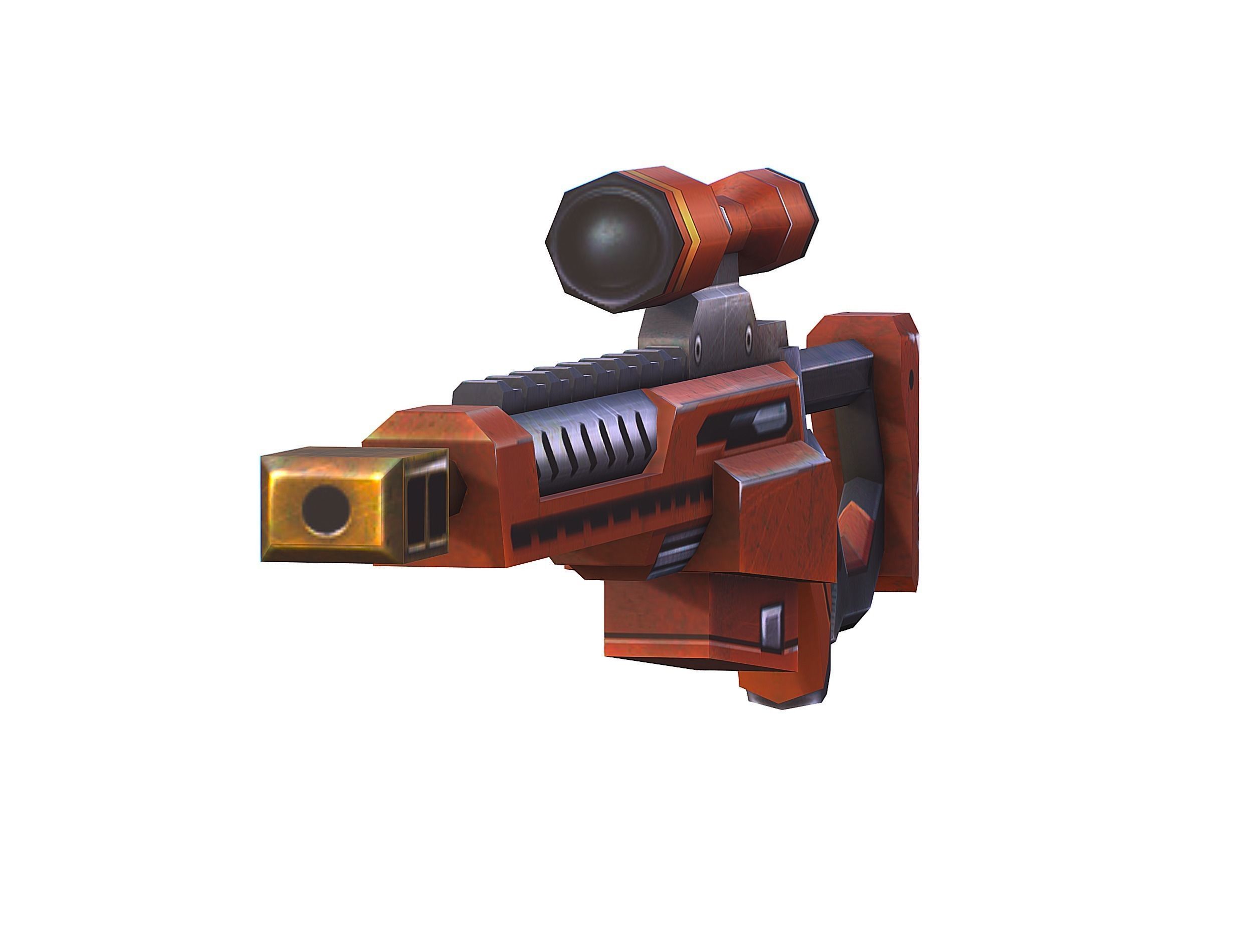 Sci-Fi Man Cyborg - Male Drone Sniper Soldier Low-poly 3D model_52