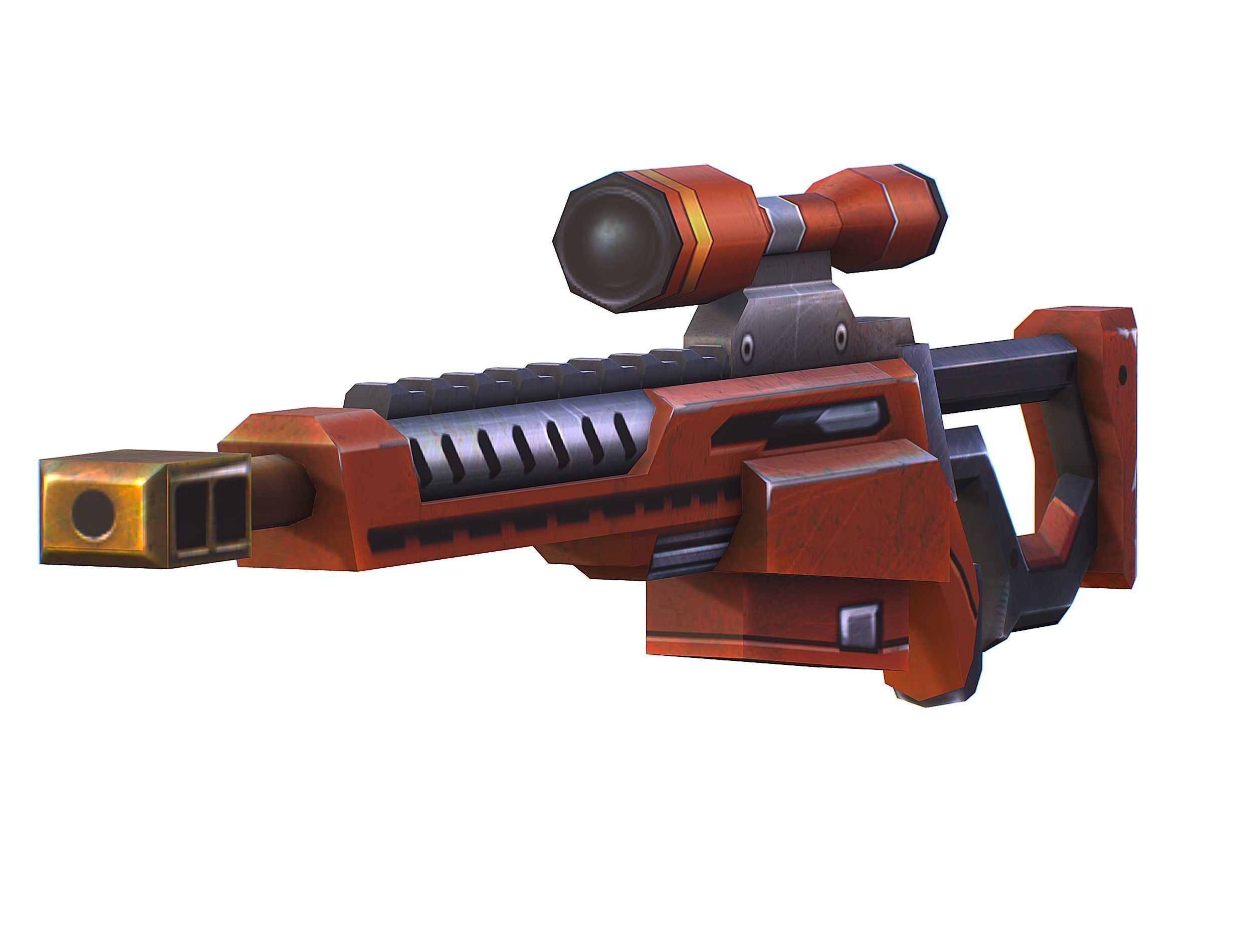 Sci-Fi Man Cyborg - Male Drone Sniper Soldier Low-poly 3D model_51