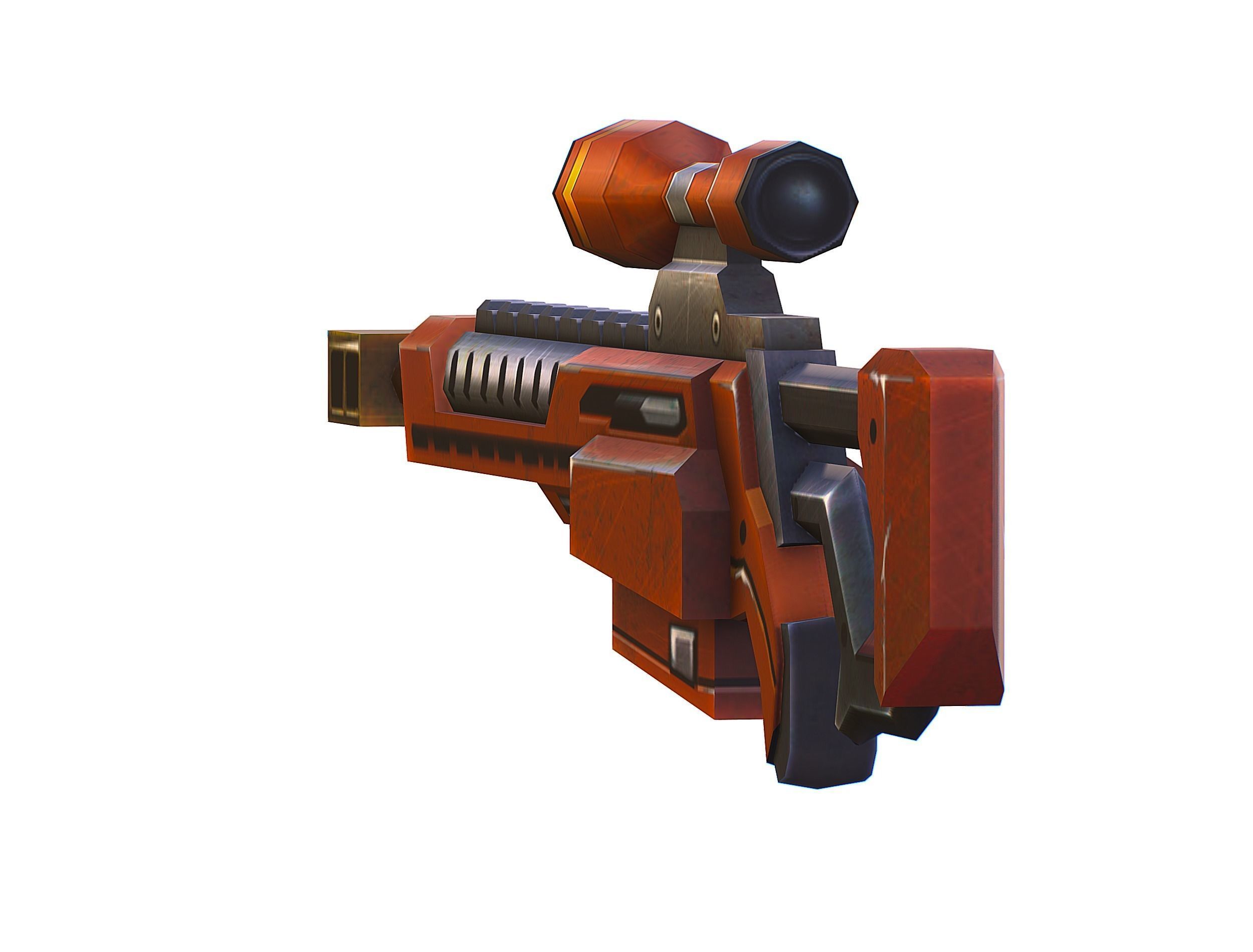 Sci-Fi Man Cyborg - Male Drone Sniper Soldier Low-poly 3D model_48