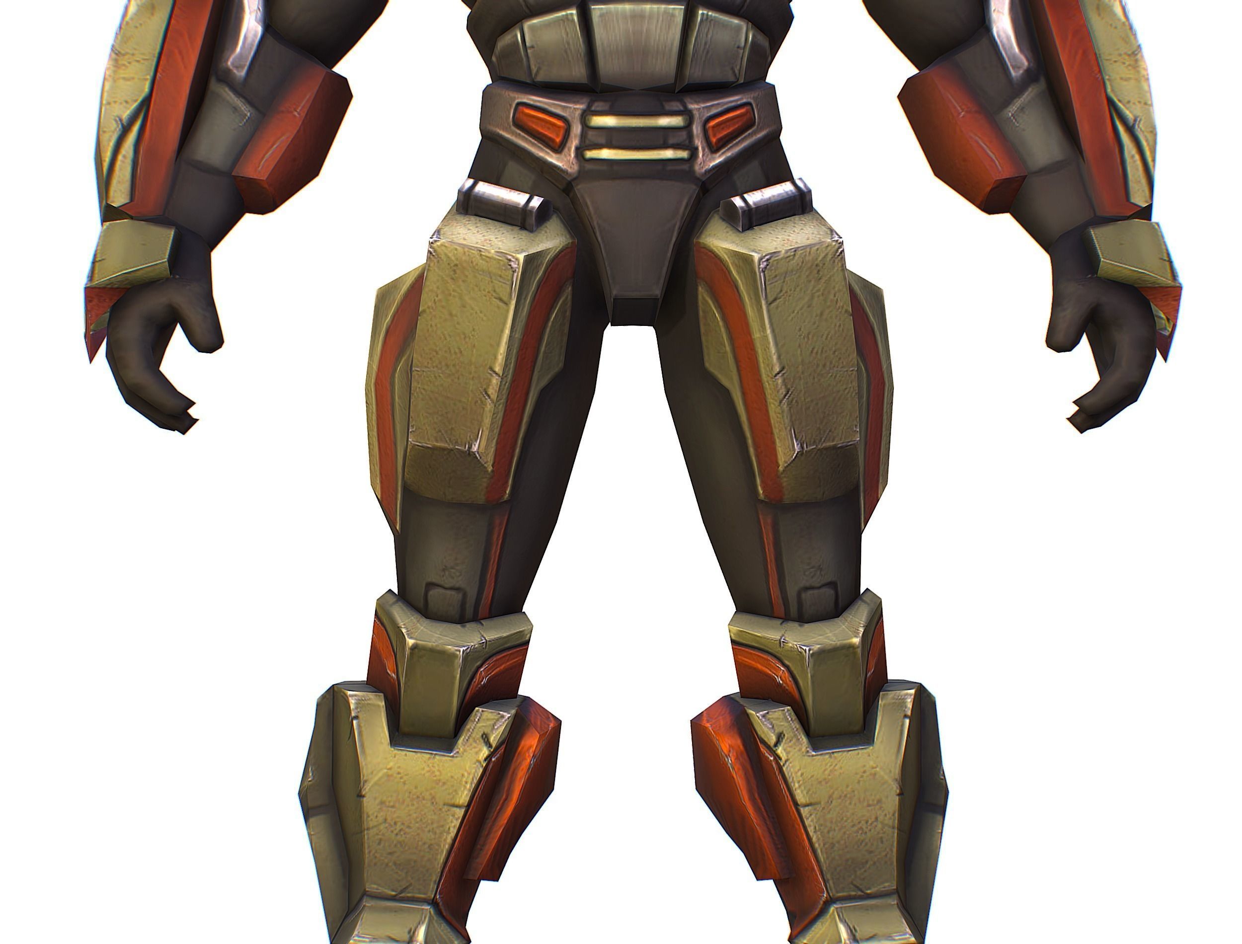 Sci-Fi Man Cyborg - Male Drone Sniper Soldier Low-poly 3D model_27