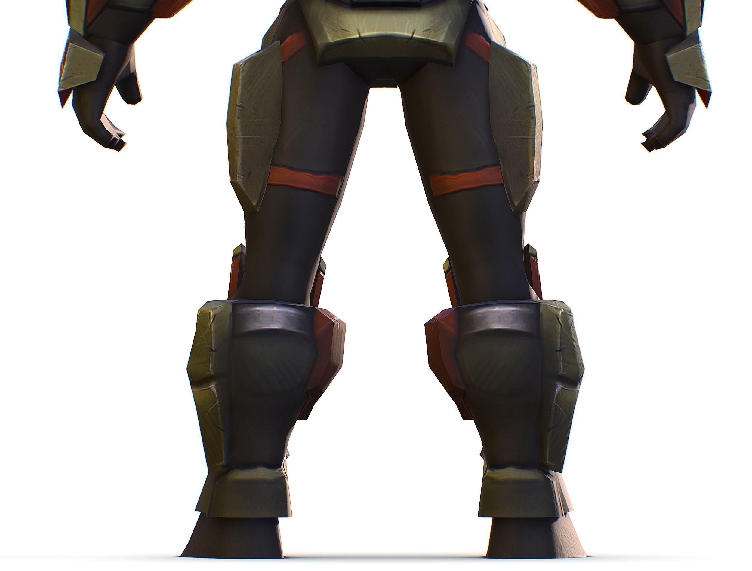 Sci-Fi Man Cyborg - Male Drone Sniper Soldier Low-poly 3D model_31