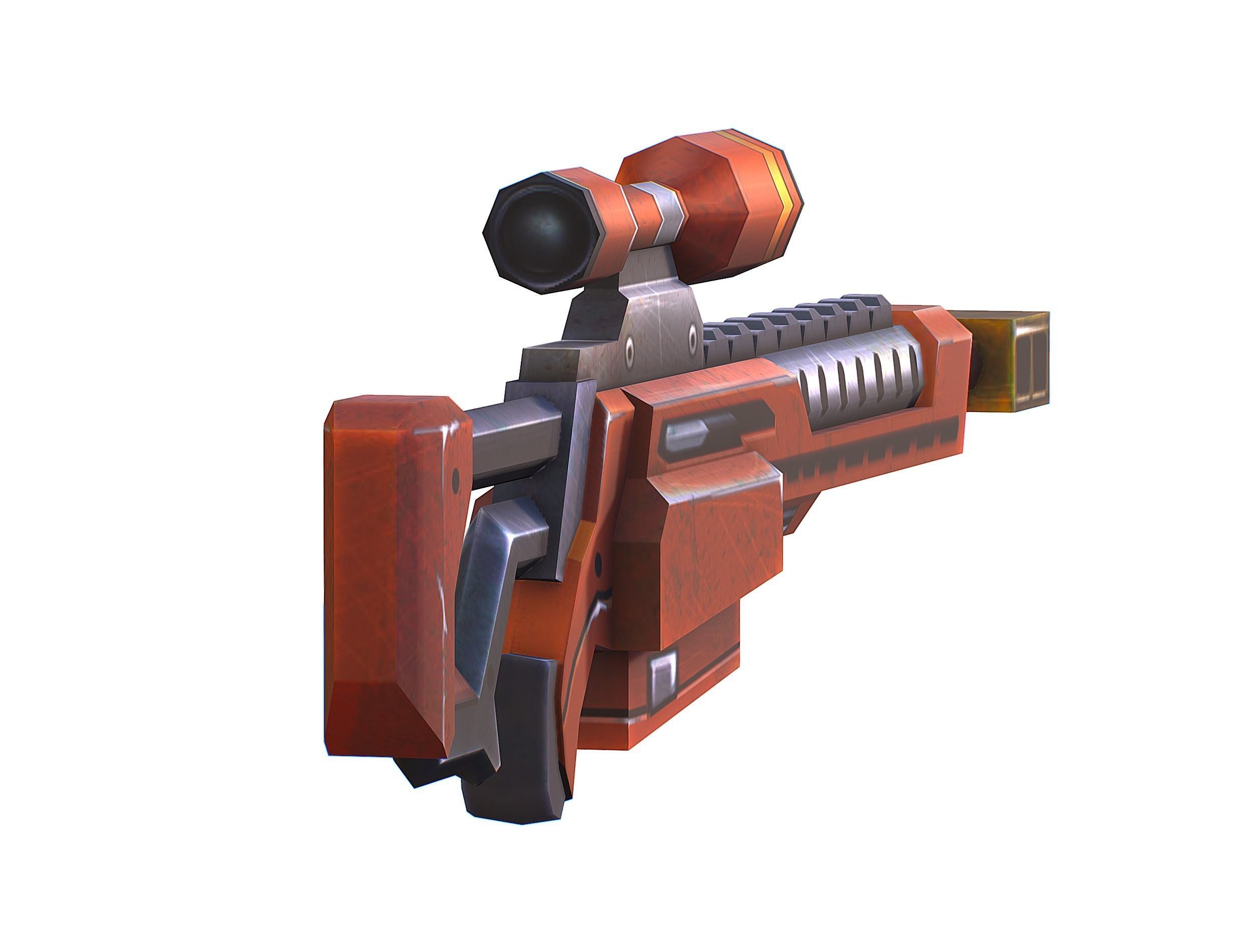 Sci-Fi Man Cyborg - Male Drone Sniper Soldier Low-poly 3D model_46