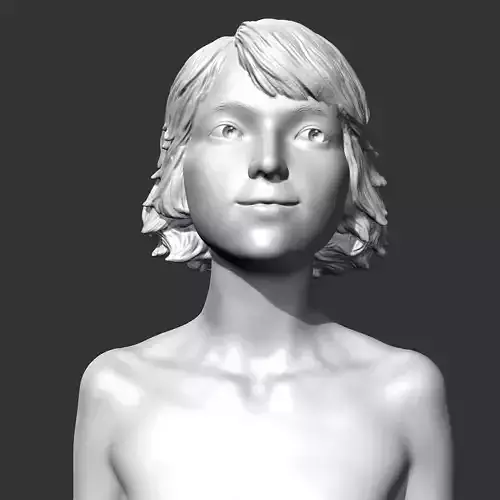 SC girl bust E 3D print model